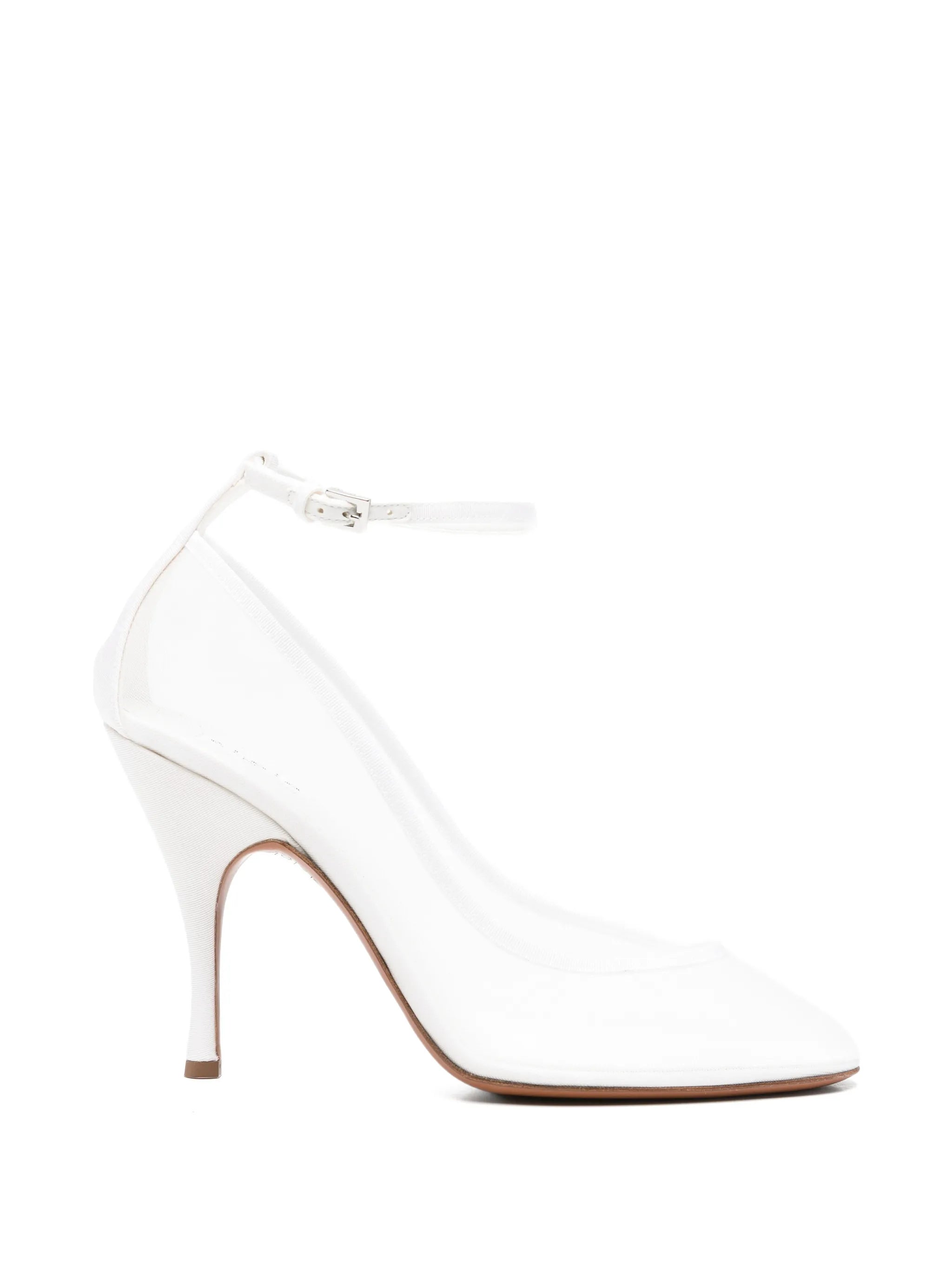 mesh ankle-strap pumps