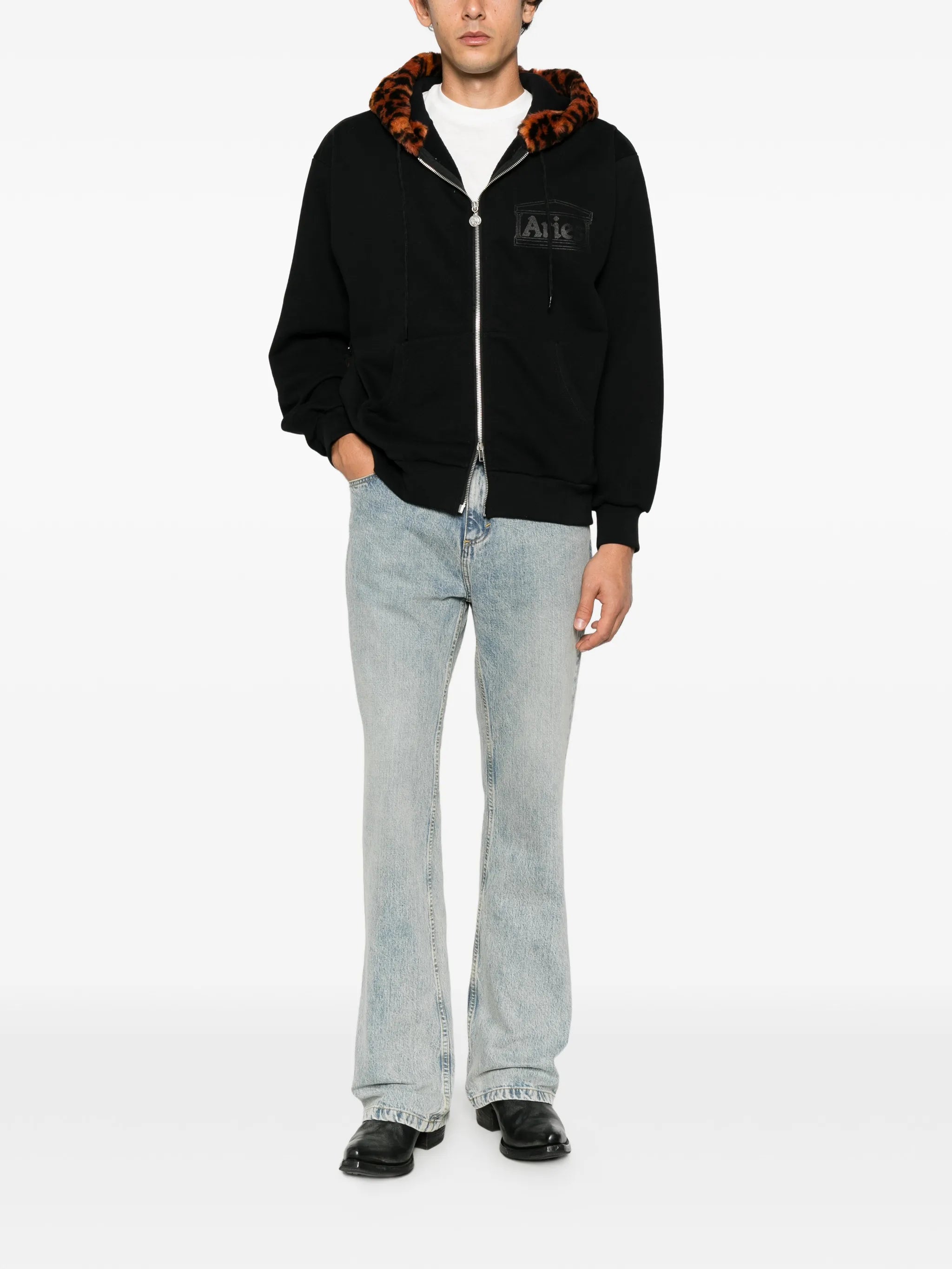 long-sleeve zip-up hoodie