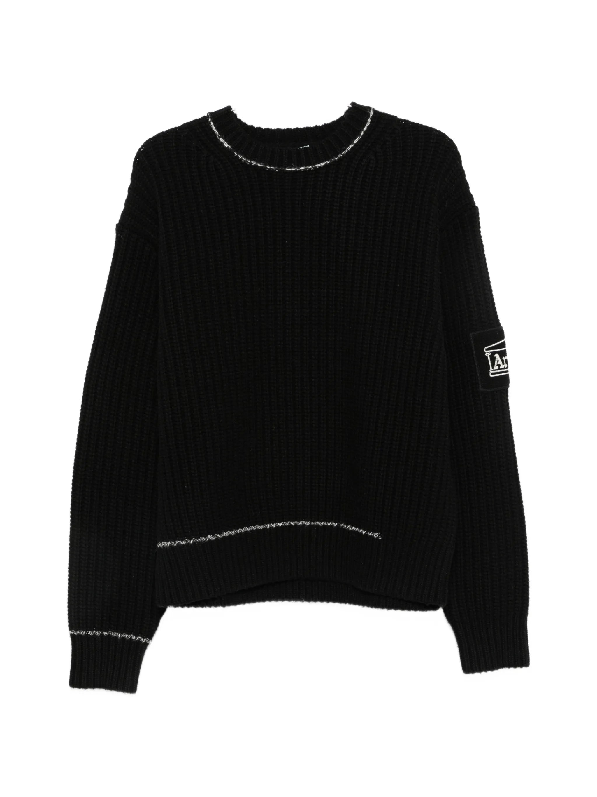 logo-patch long-sleeve sweater