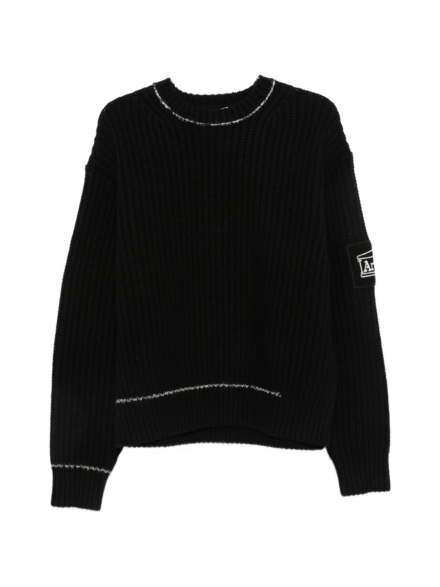 logo-patch long-sleeve sweater