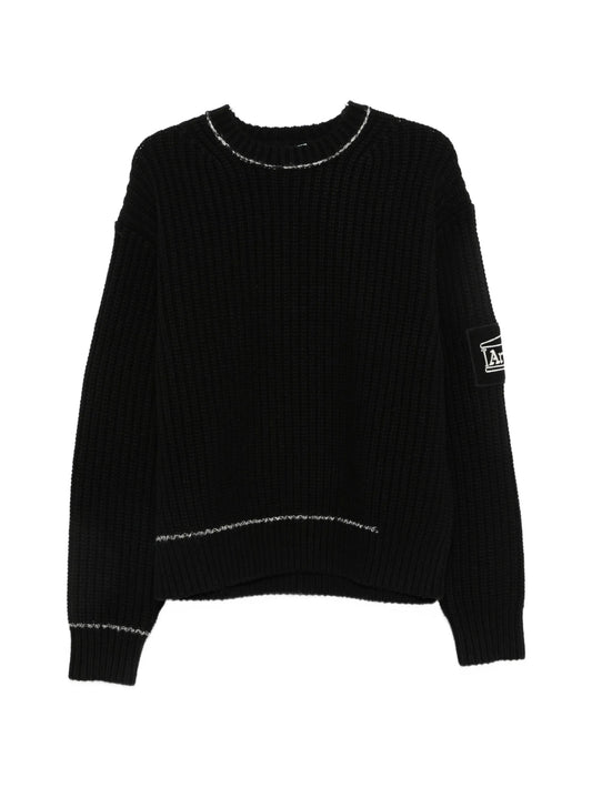 logo-patch long-sleeve sweater