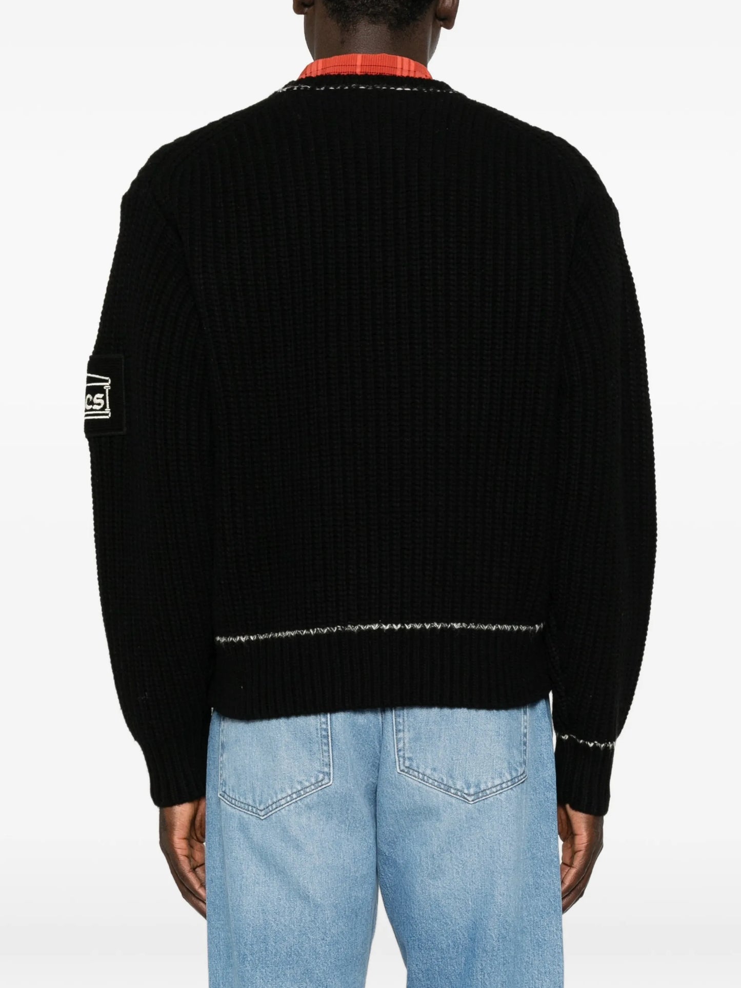 logo-patch long-sleeve sweater