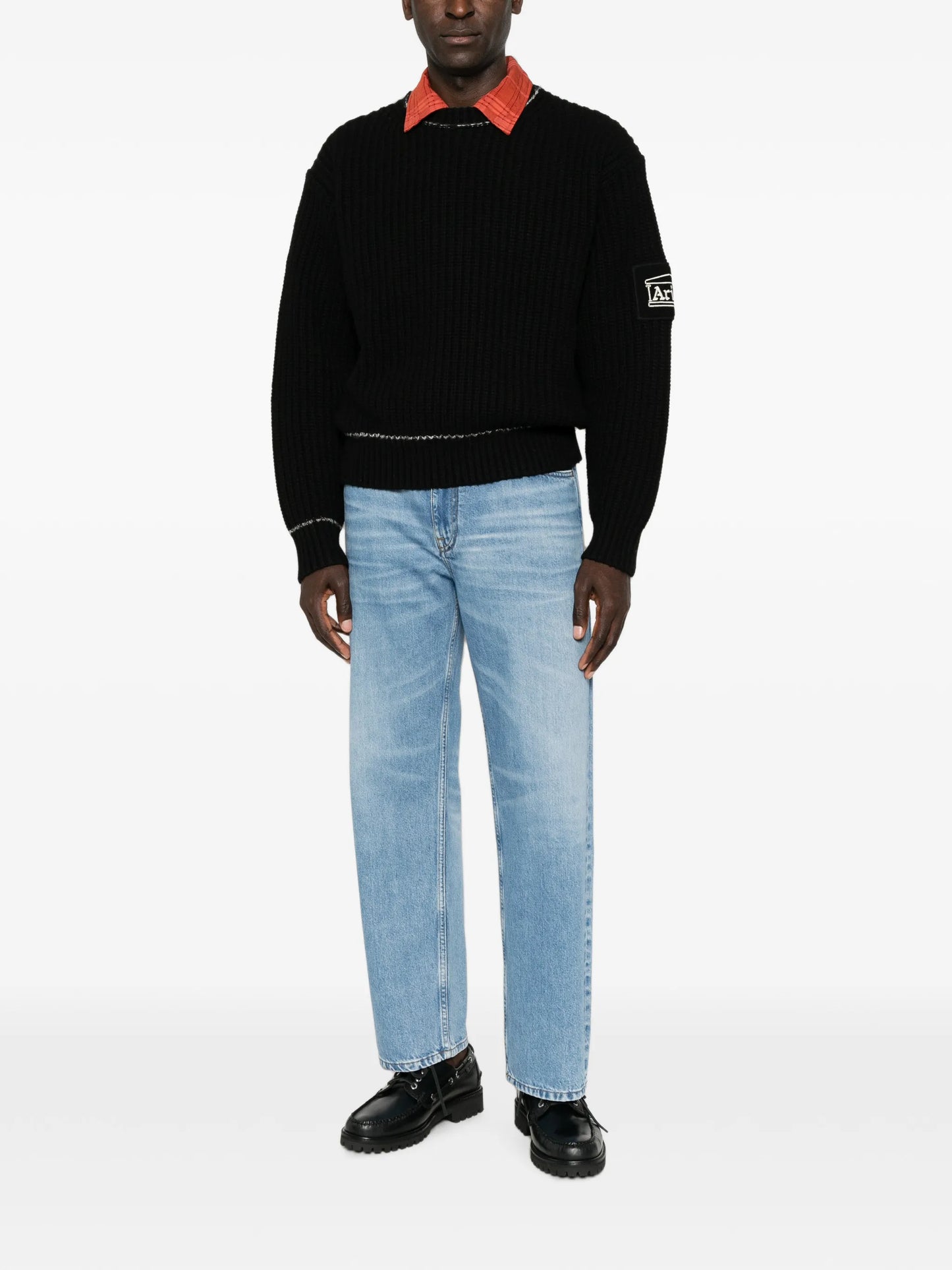logo-patch long-sleeve sweater