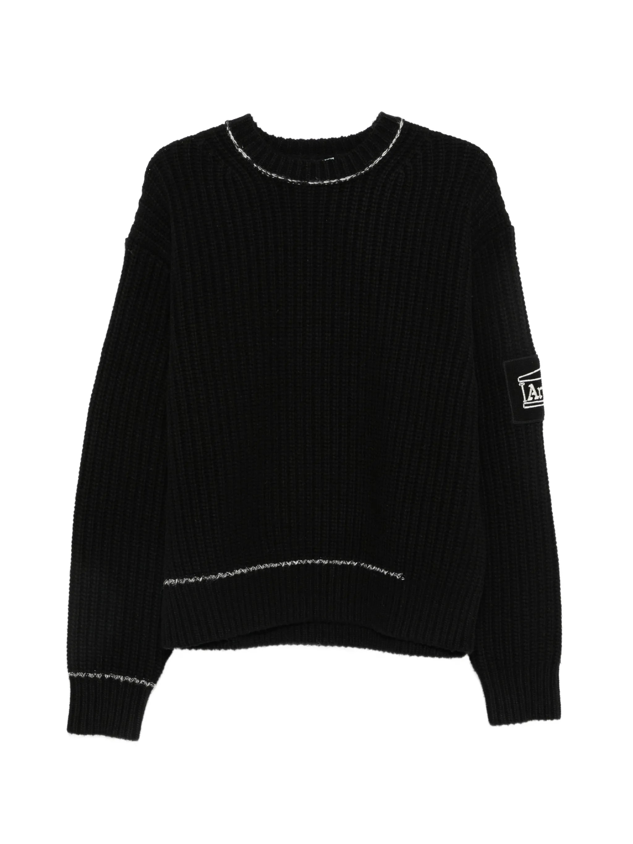 logo-patch long-sleeve sweater