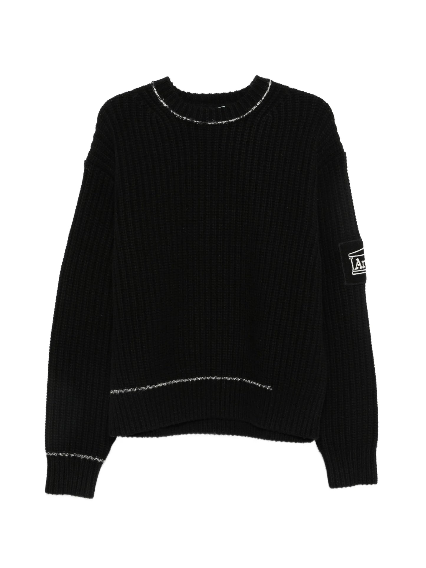 logo-patch long-sleeve sweater