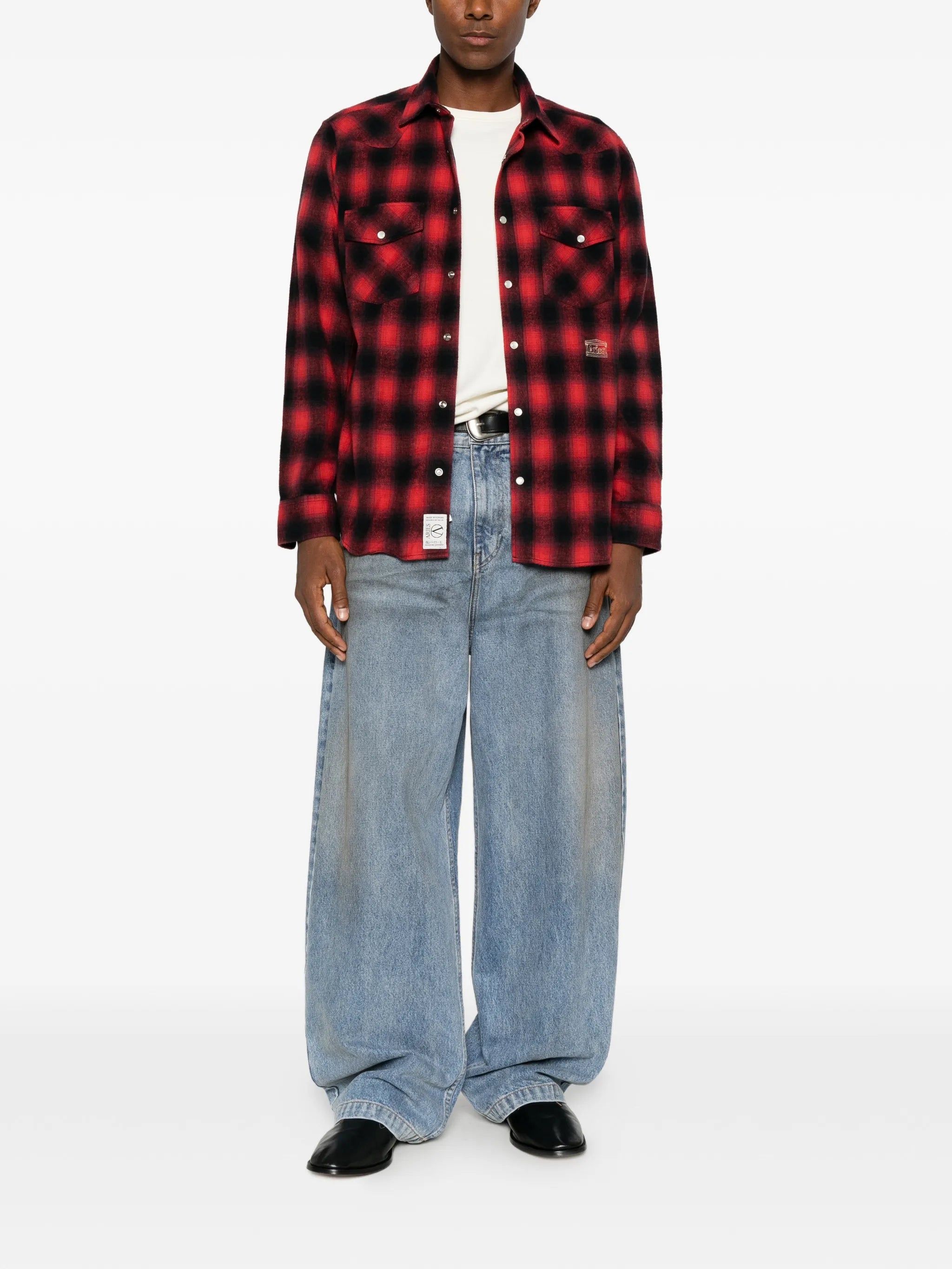 plaid Western shirt