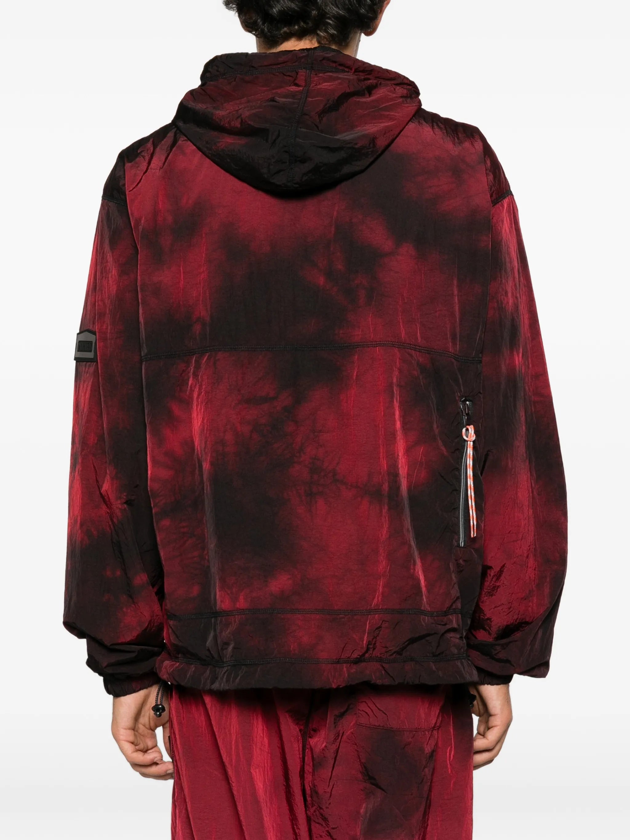 tie-dye hooded jacket