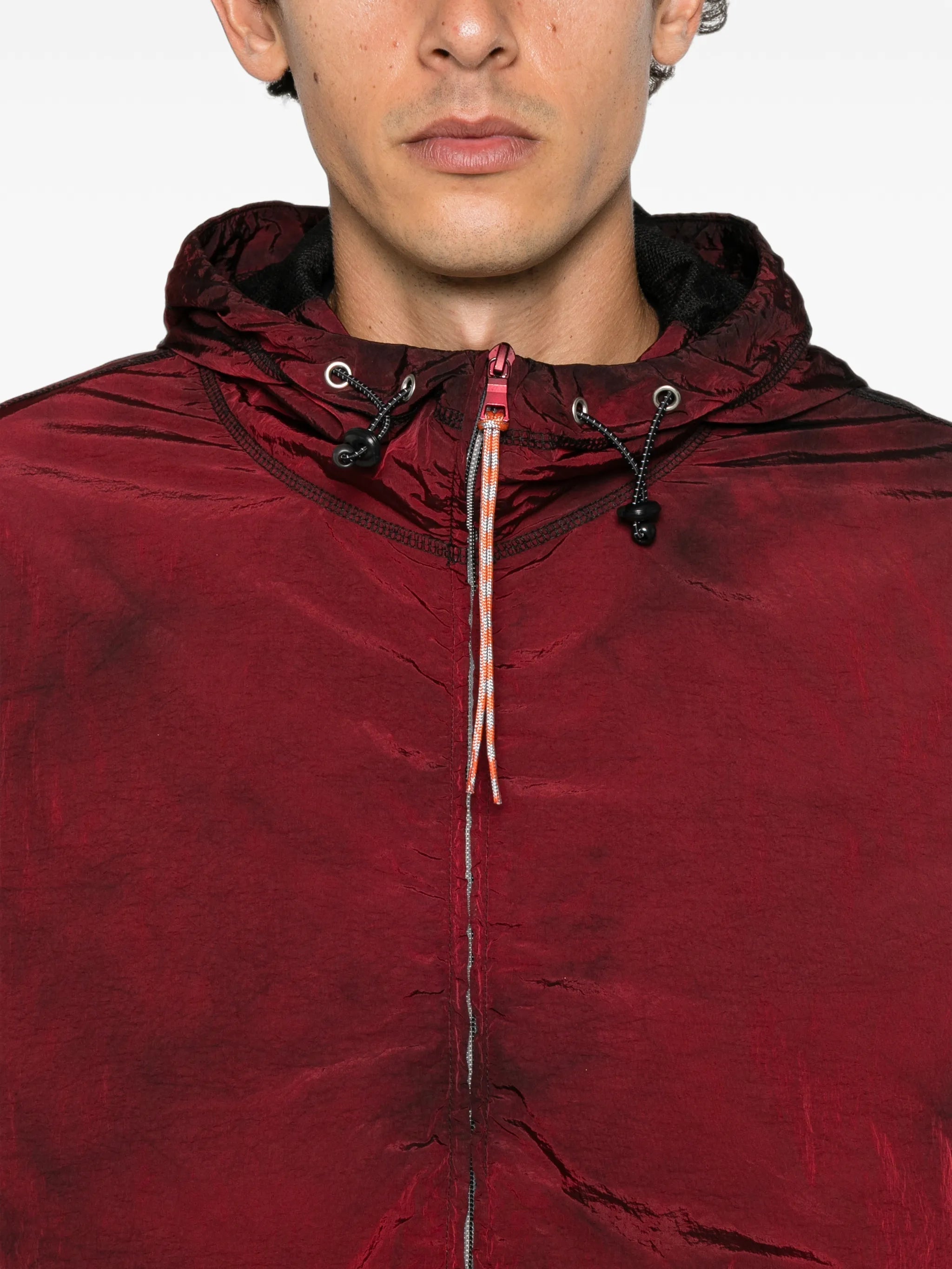 tie-dye hooded jacket