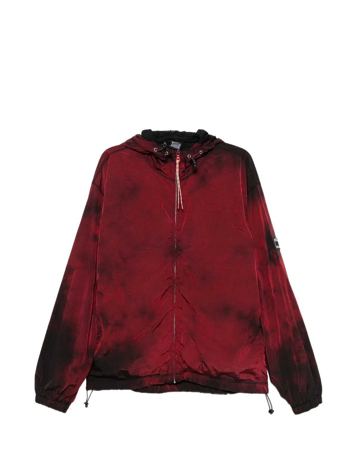 tie-dye hooded jacket