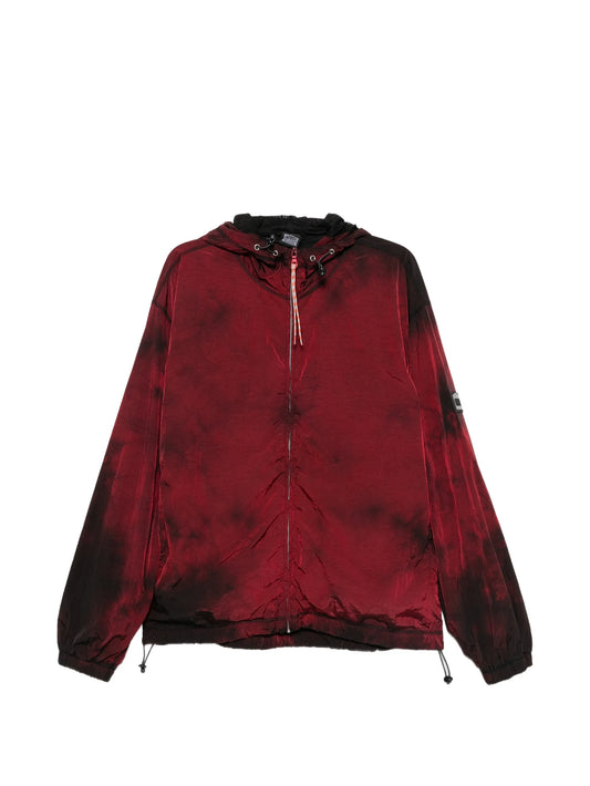 tie-dye hooded jacket