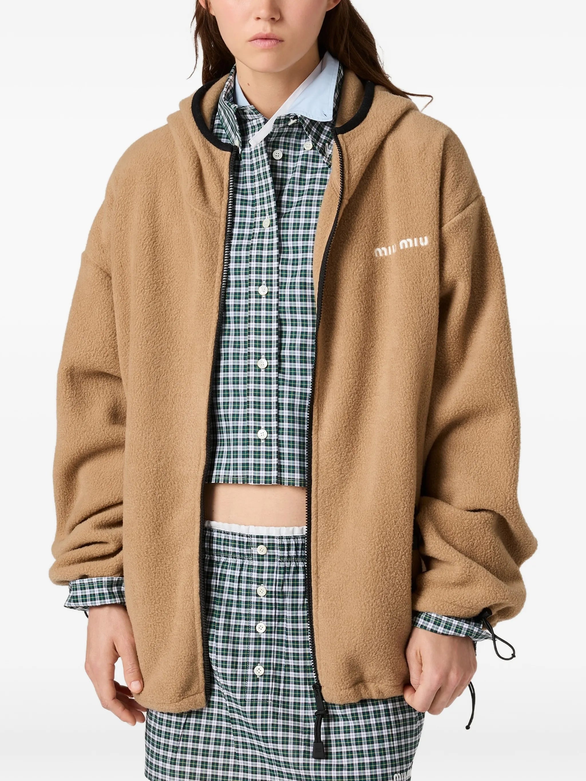 cotton fleece zipper hoodie