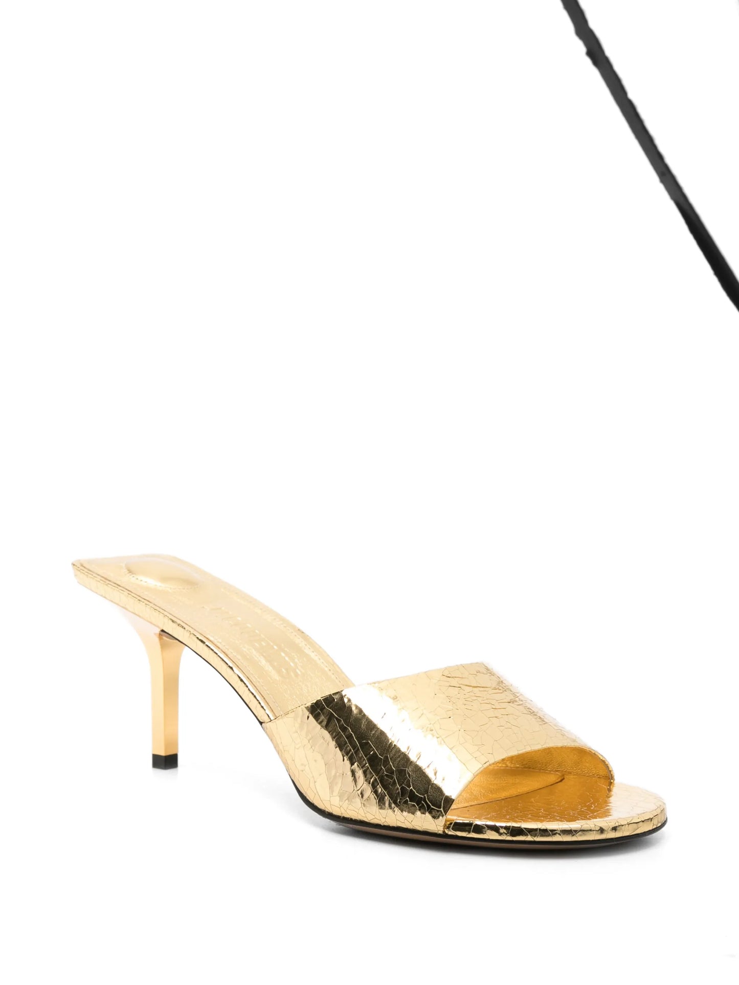 The Cubisto cracked-effect heeled sandals