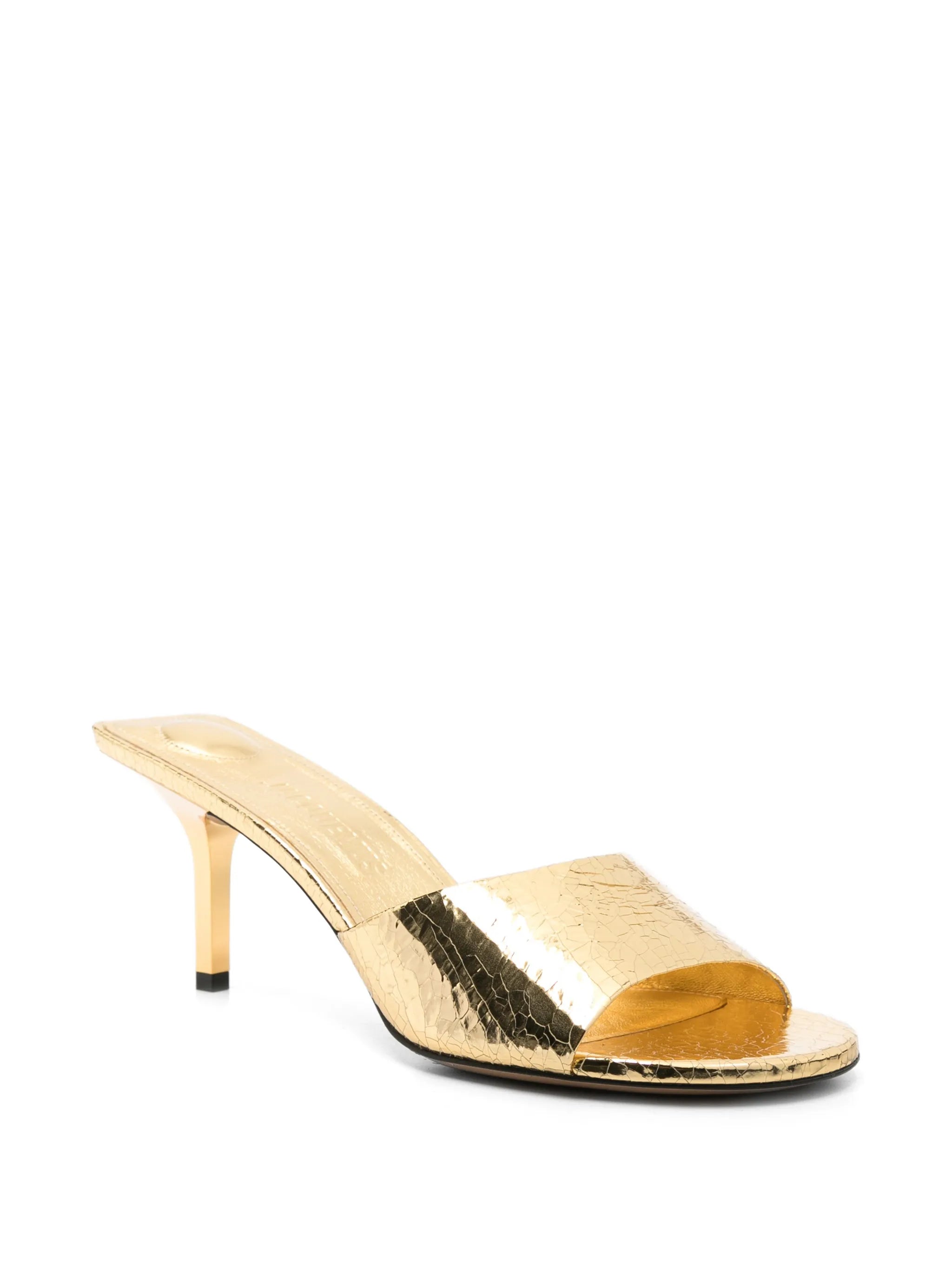The Cubisto cracked-effect heeled sandals