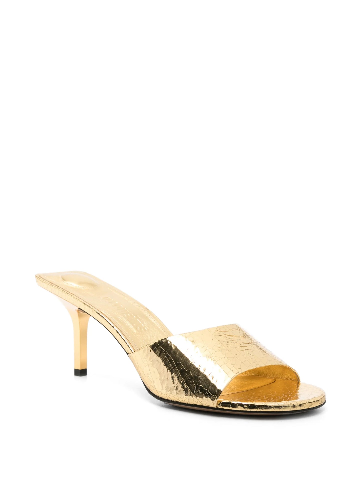 The Cubisto cracked-effect heeled sandals