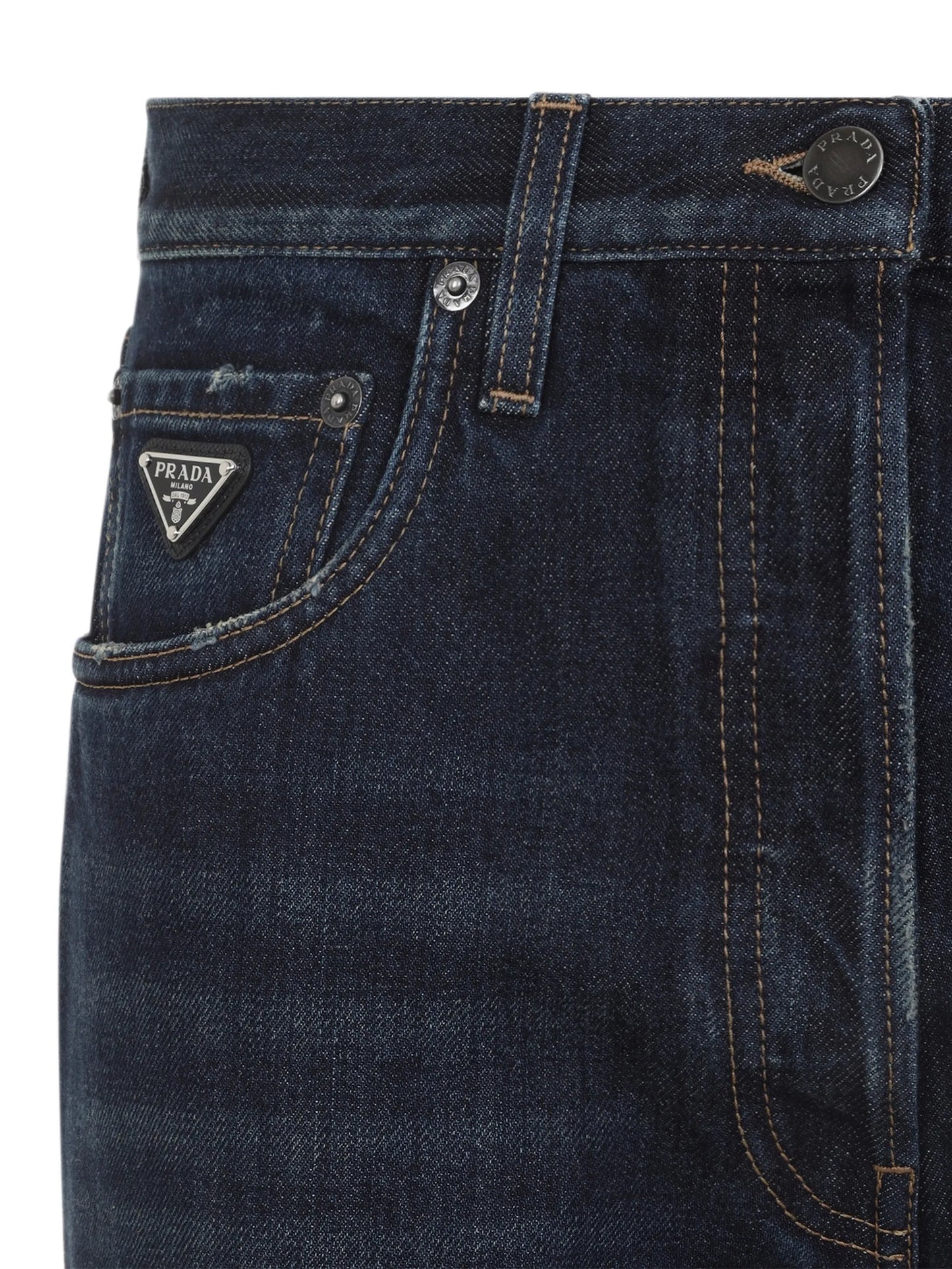 logo-plaque wide-leg jeans