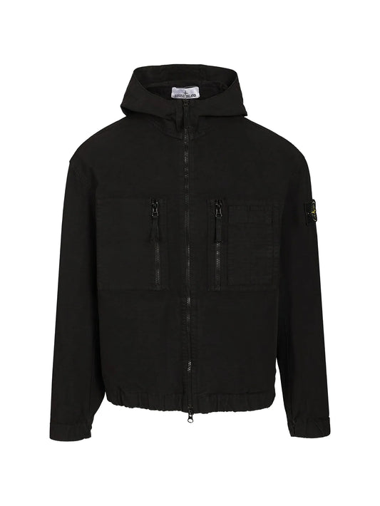 logo-patch hooded jacket