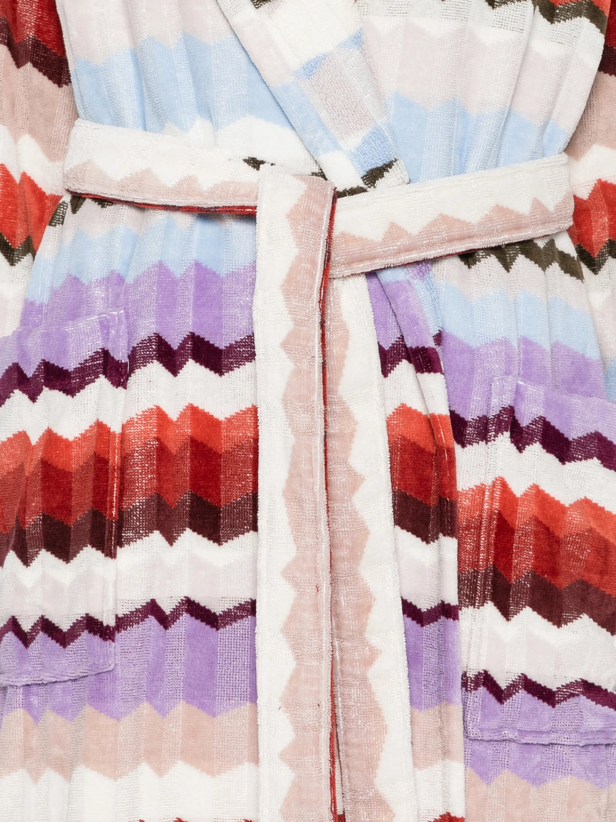 Eva hooded cotton terry bathrobe