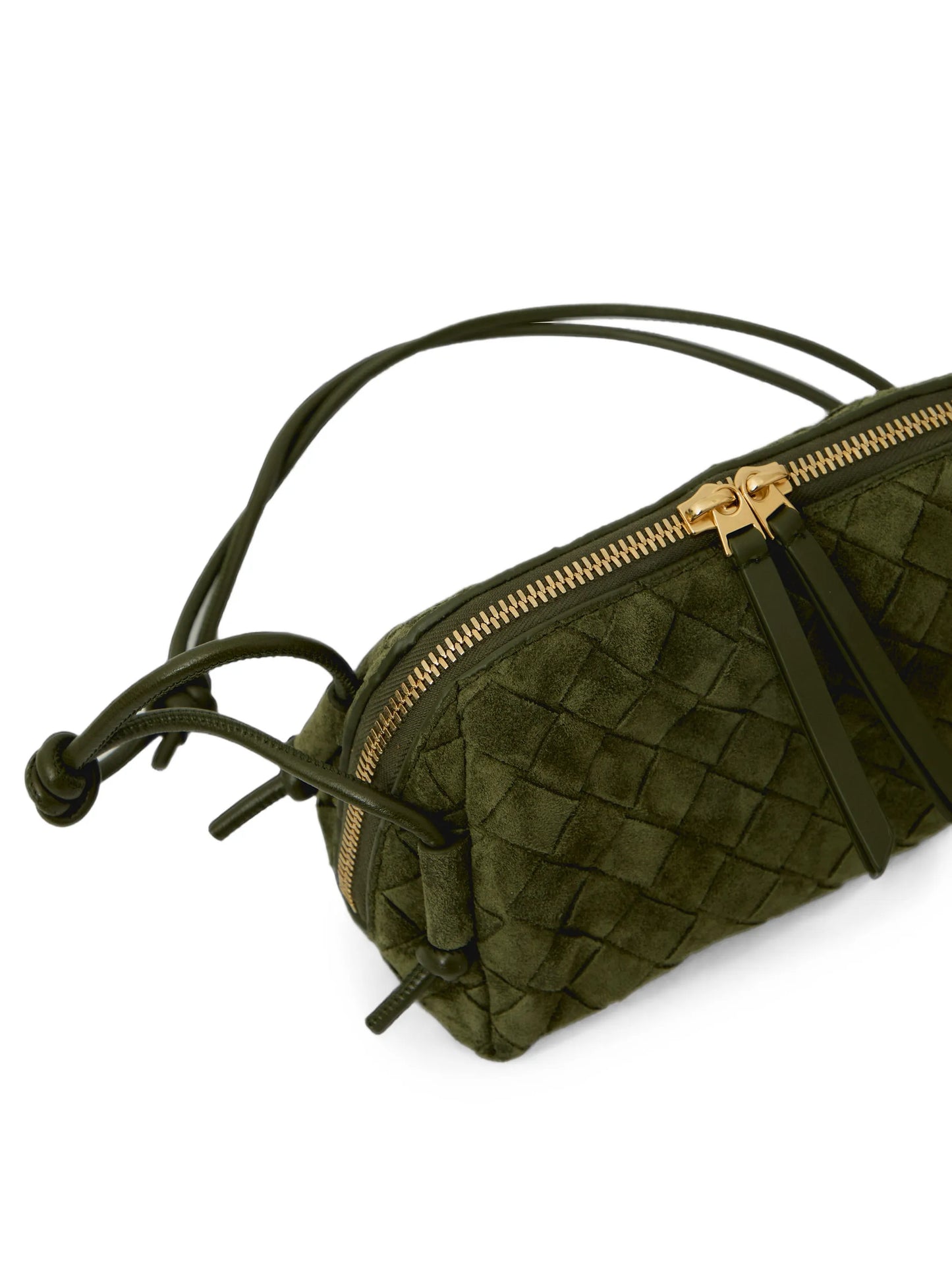 Intrecciato suede mini bag