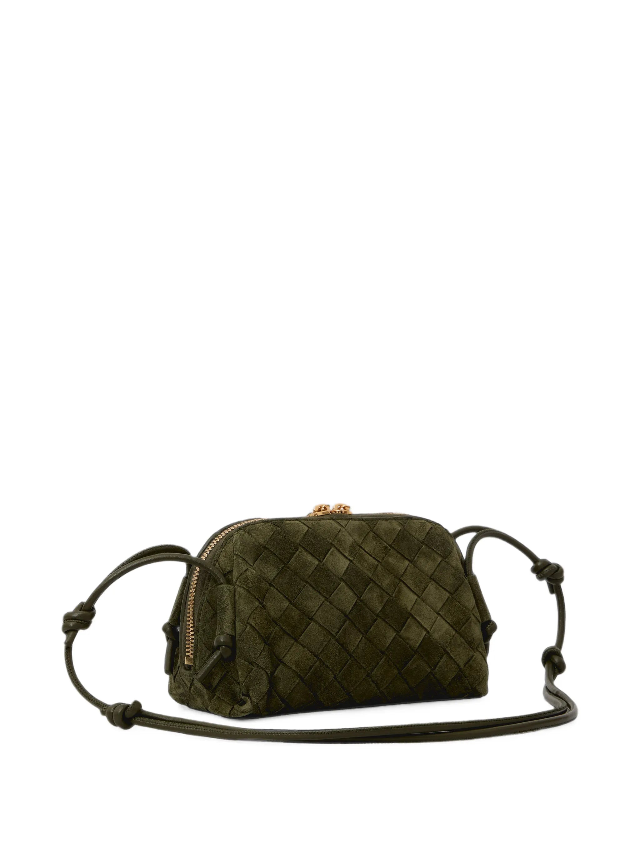 Intrecciato suede mini bag