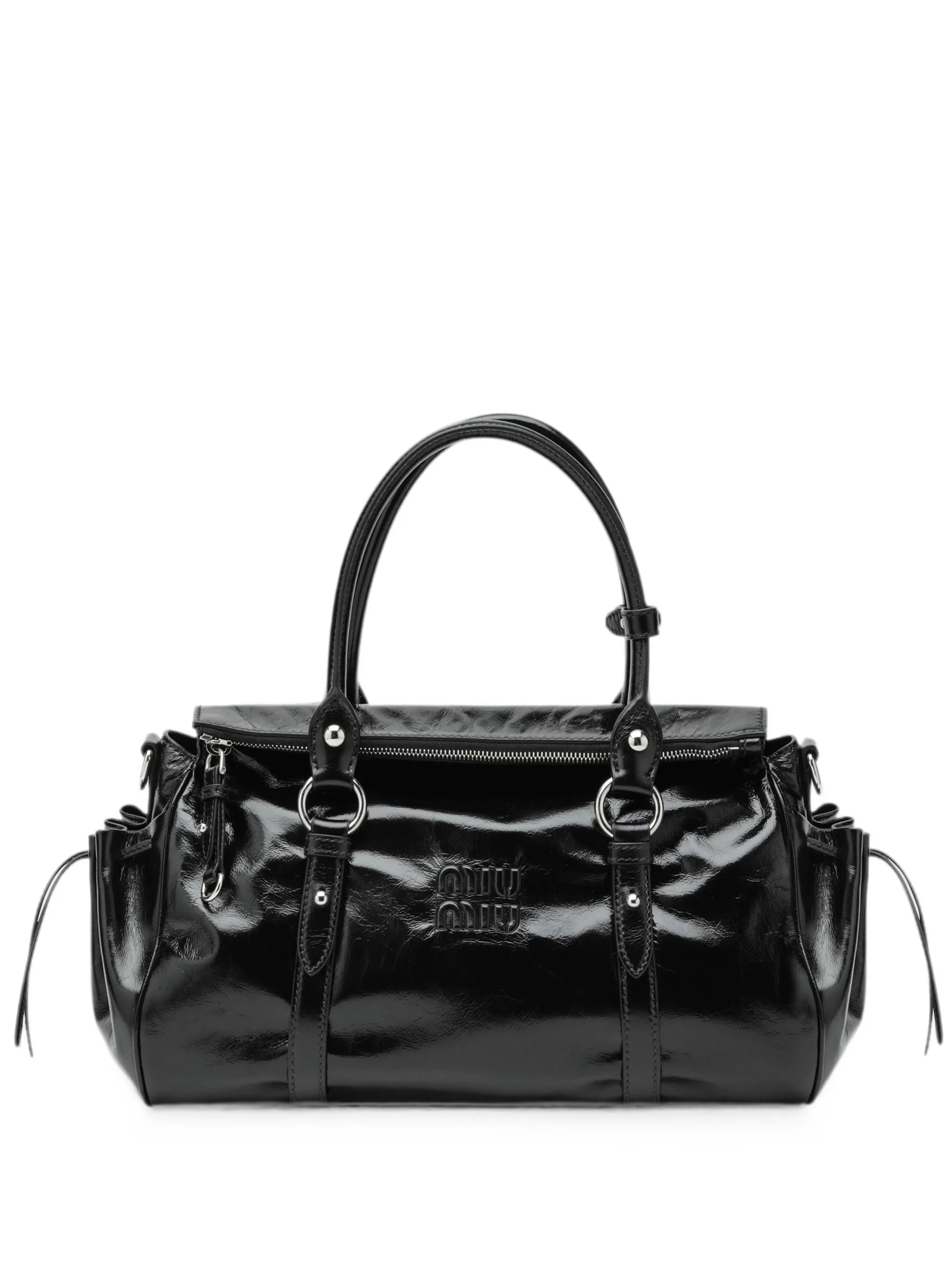 logo-embossed tote bag
