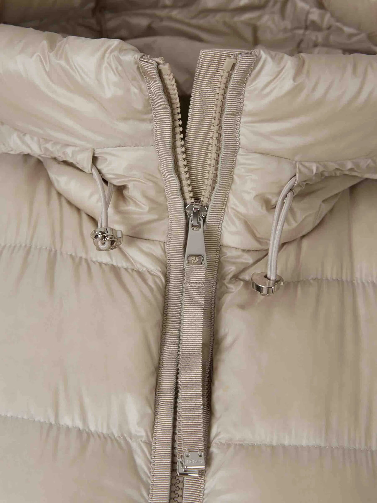 Suyenne hooded mid-length down jacket