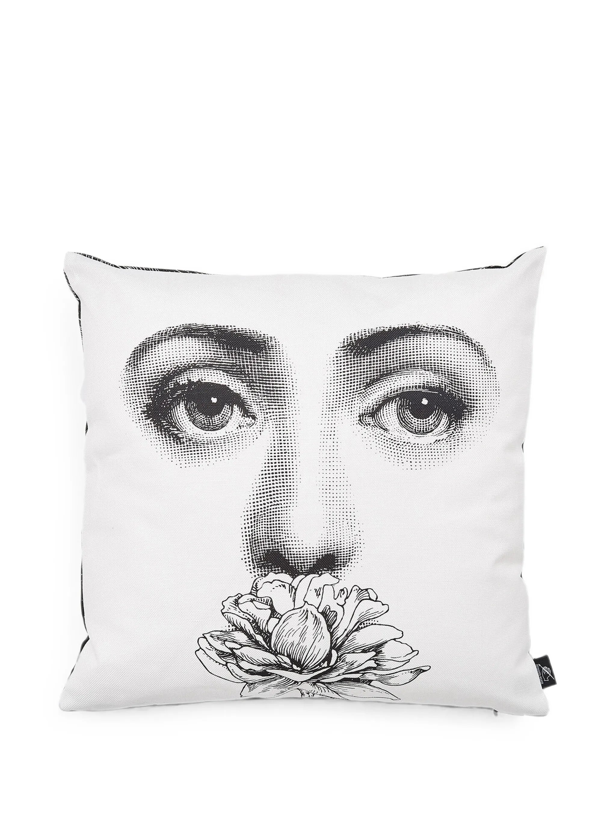Lina Cavalieri face-print cushion