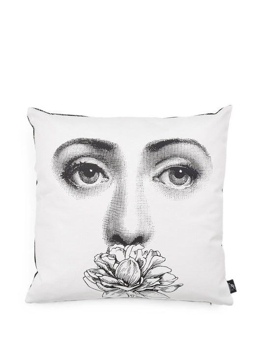 Lina Cavalieri face-print cushion