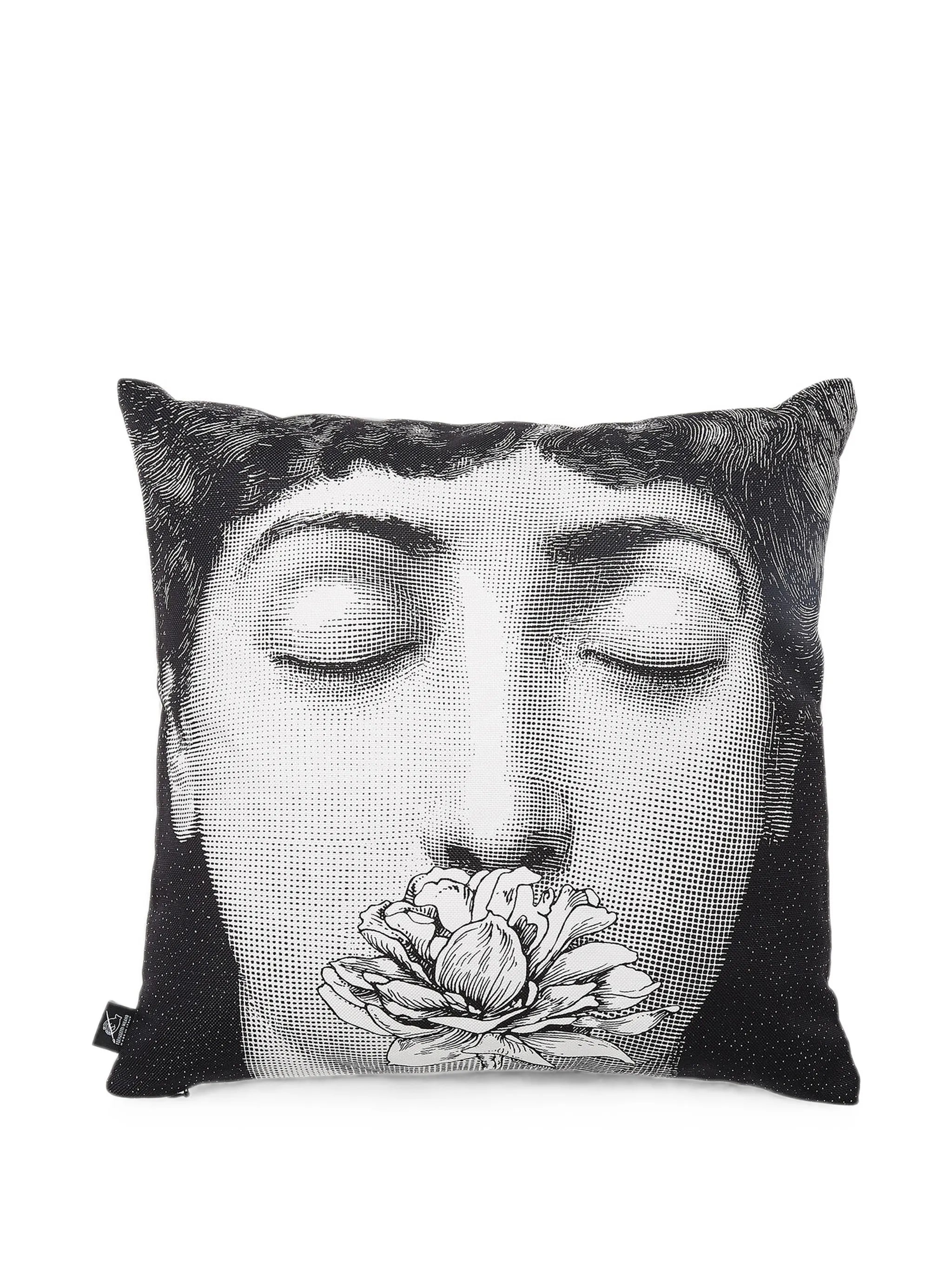 Lina Cavalieri face-print cushion