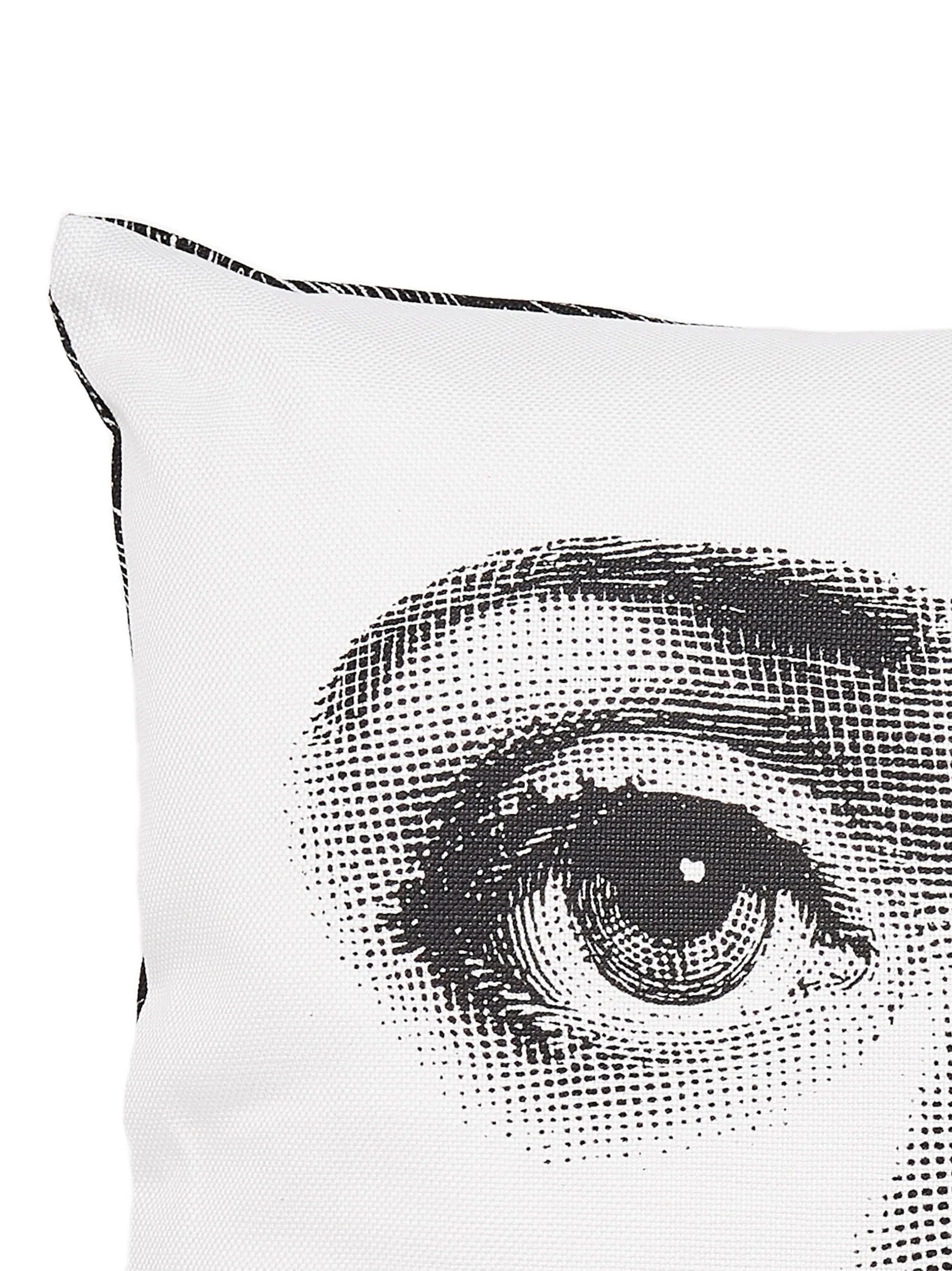 Lina Cavalieri face-print cushion