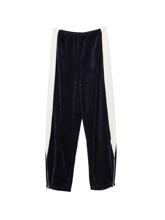 colorblock velour trousers