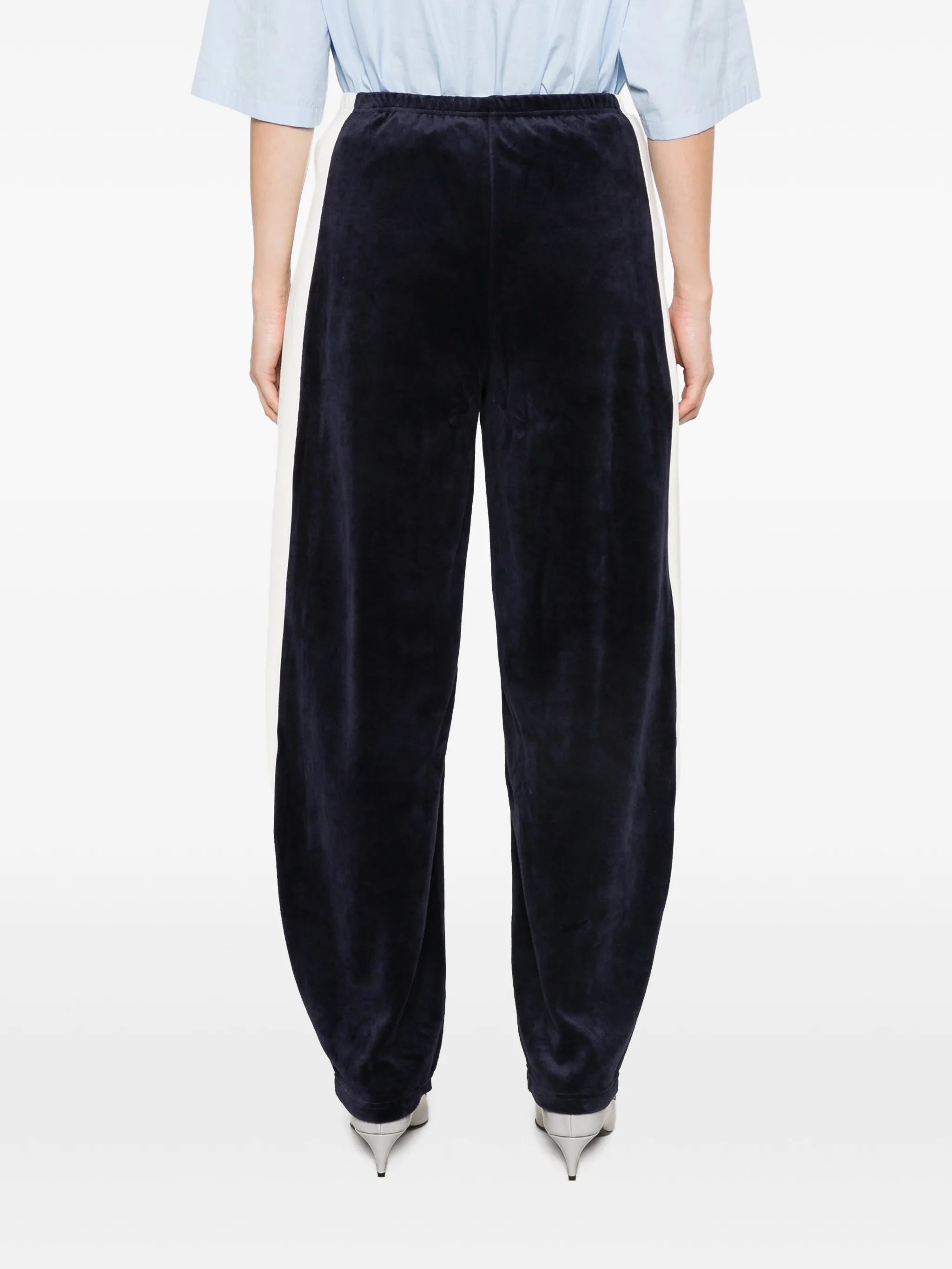 colorblock velour track pants