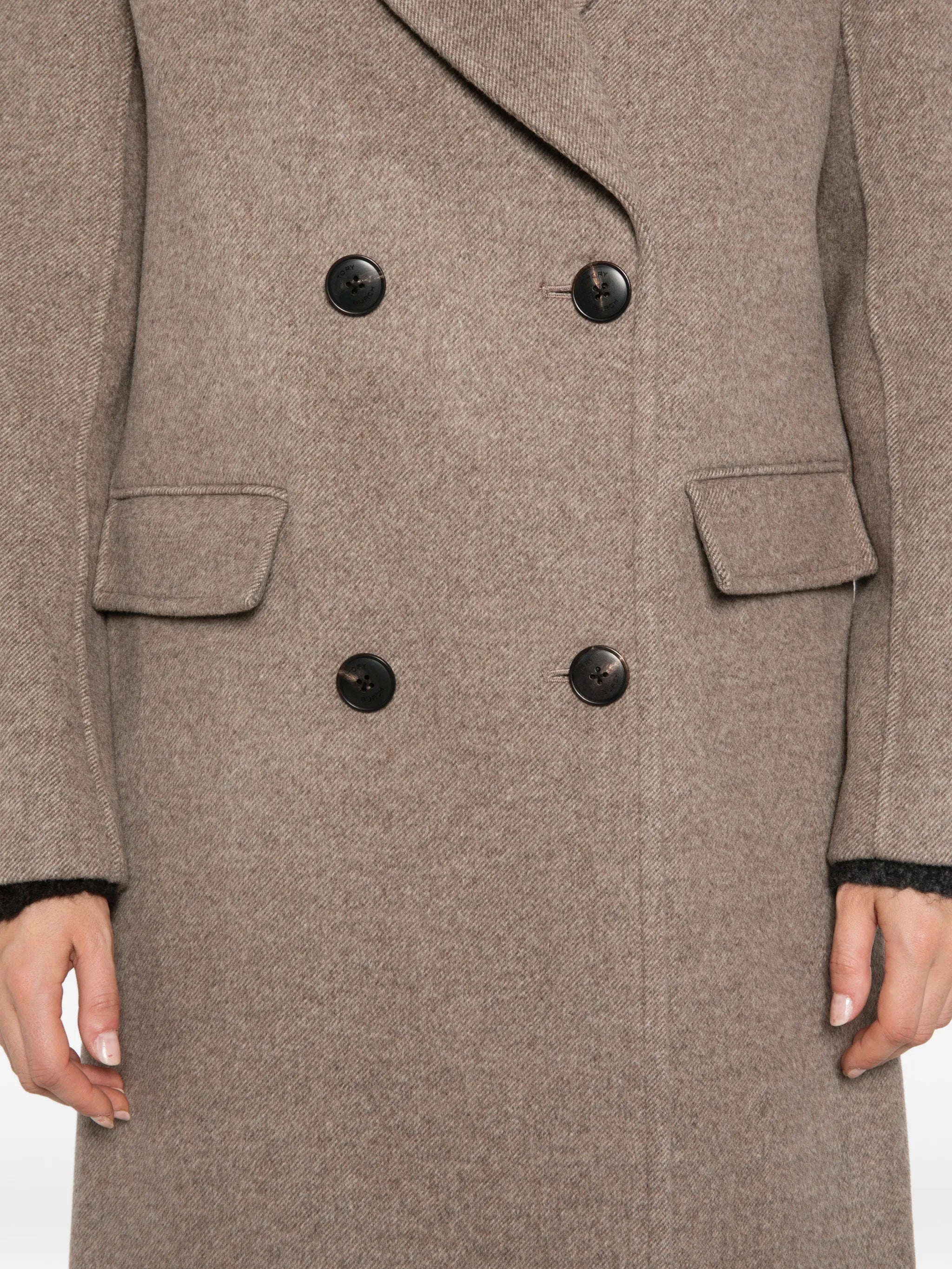 double-breasted wool coat