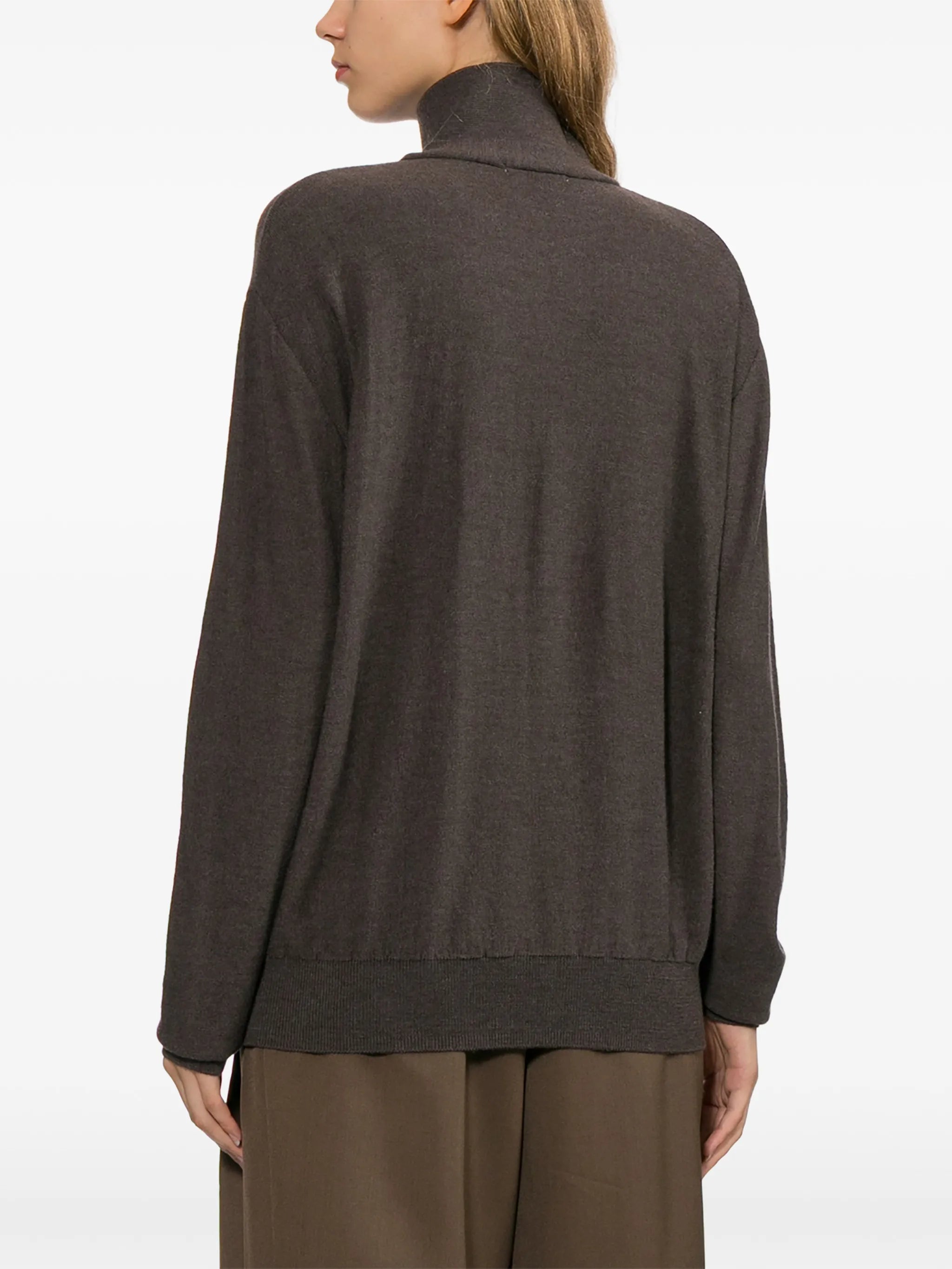 button-up layered-effect sweater