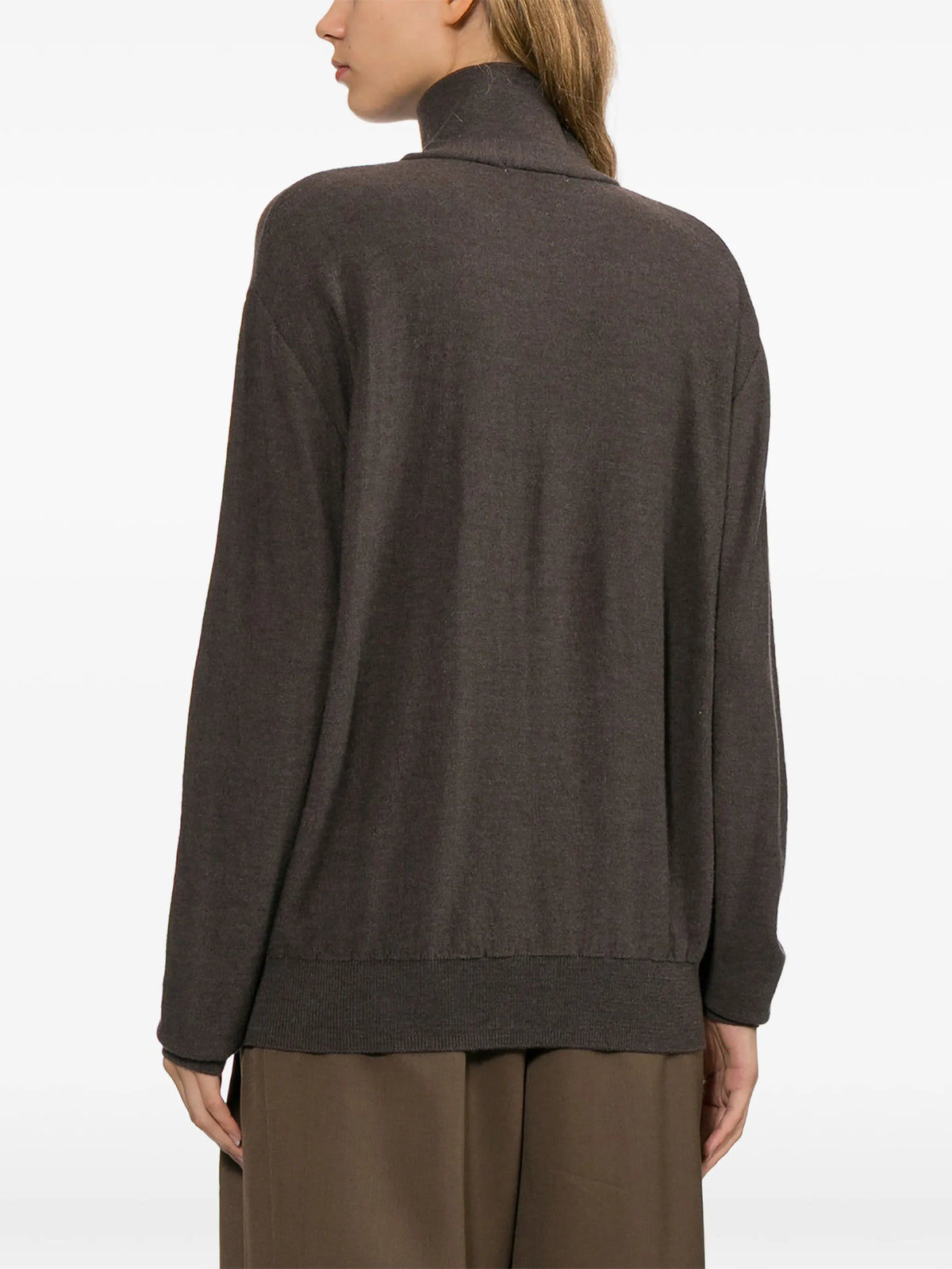 button-up layered-effect sweater