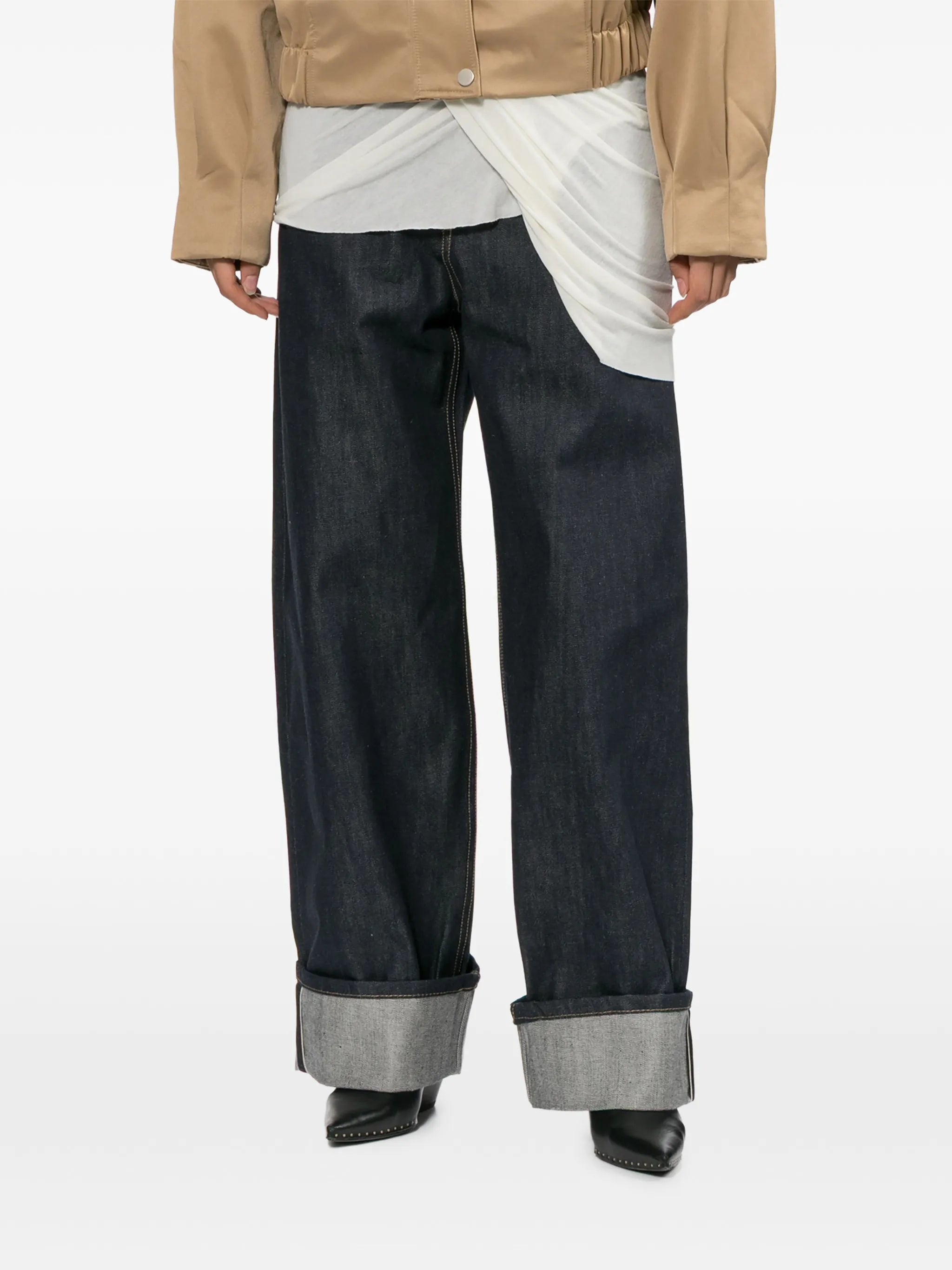 turn-up cuff jeans