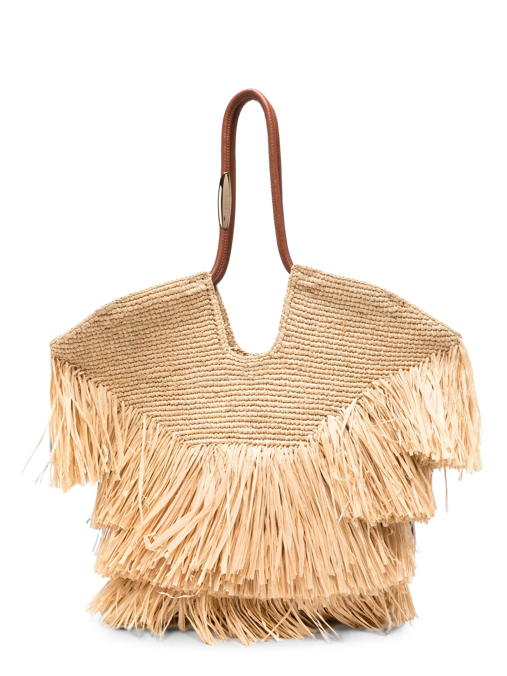 Goldentime medium fringe tote