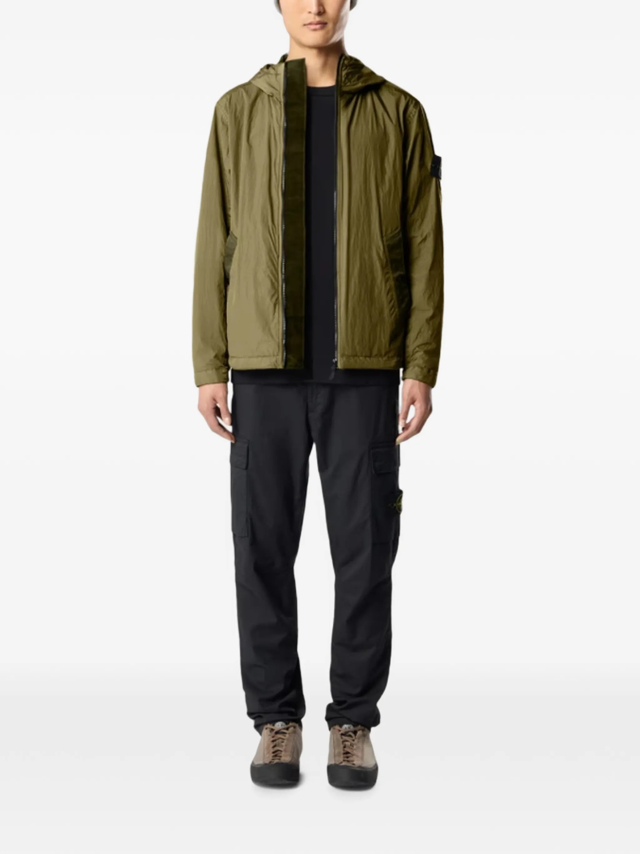 garment-dyed hooded jacket