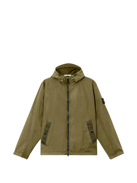 hooded zip-up jacket