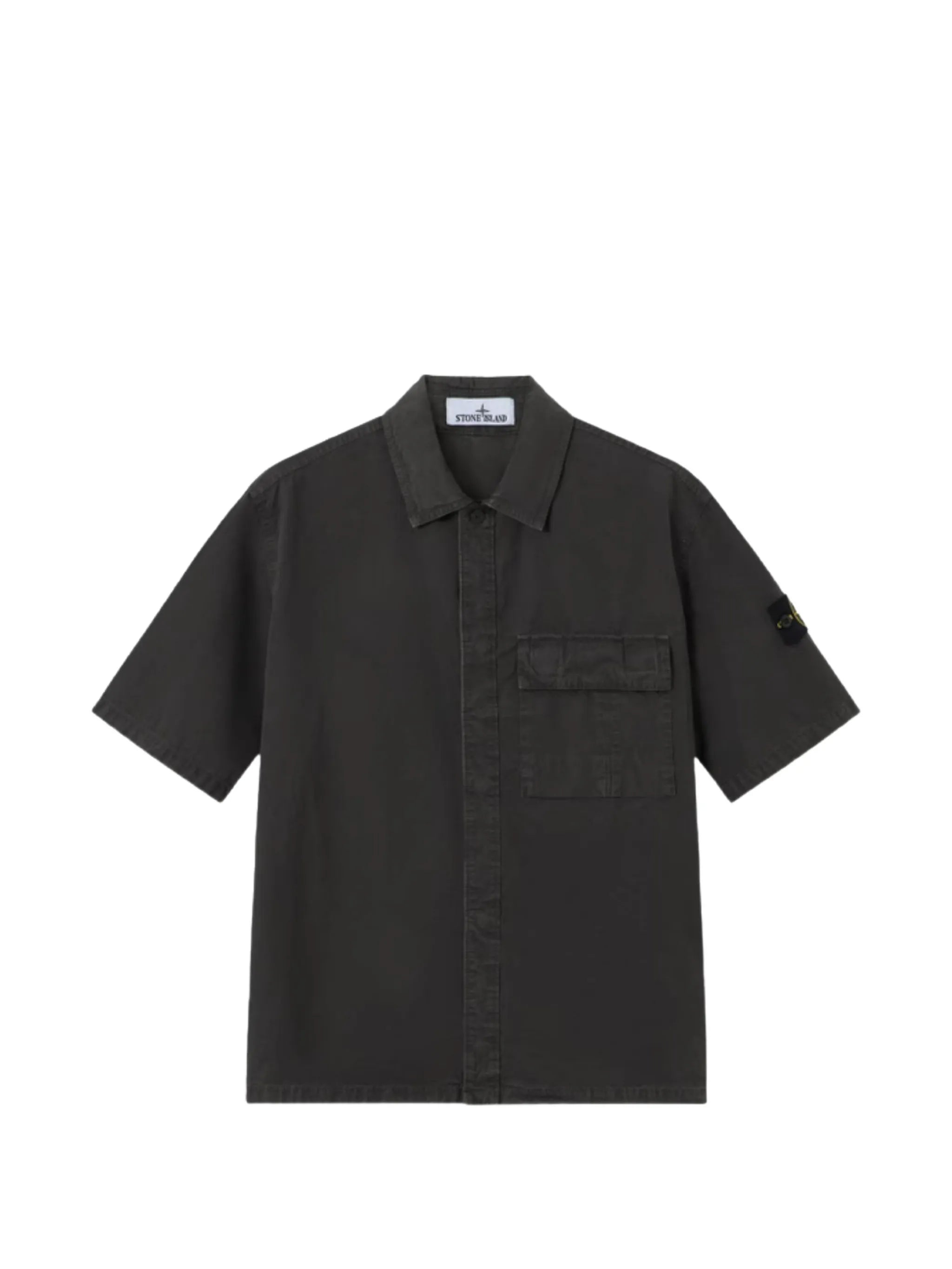 1200031 brushed organic cotton canvas old-effect shirt