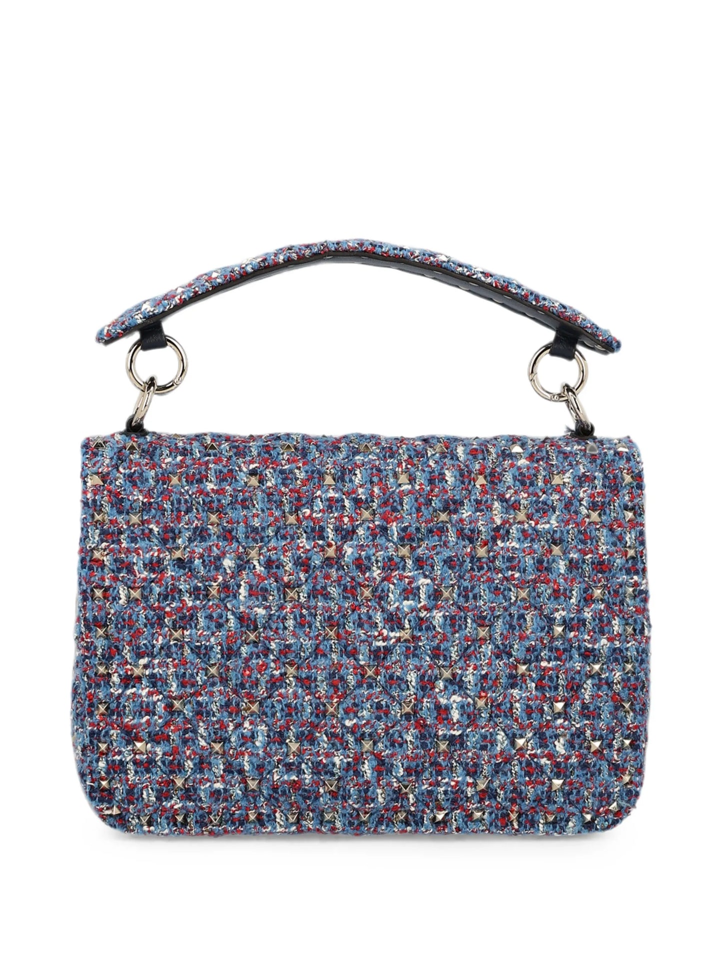 Rockstud Spike tweed tote bag
