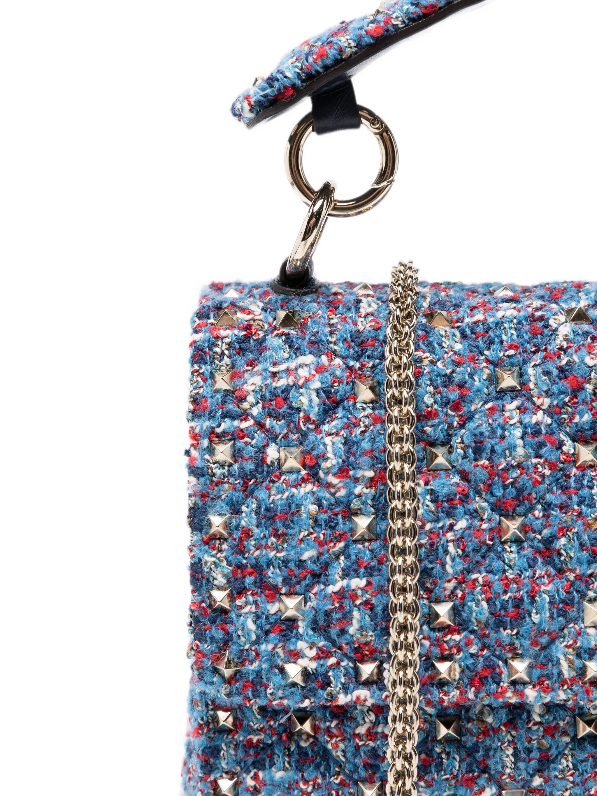 medium Rockstud tweed shoulder bag