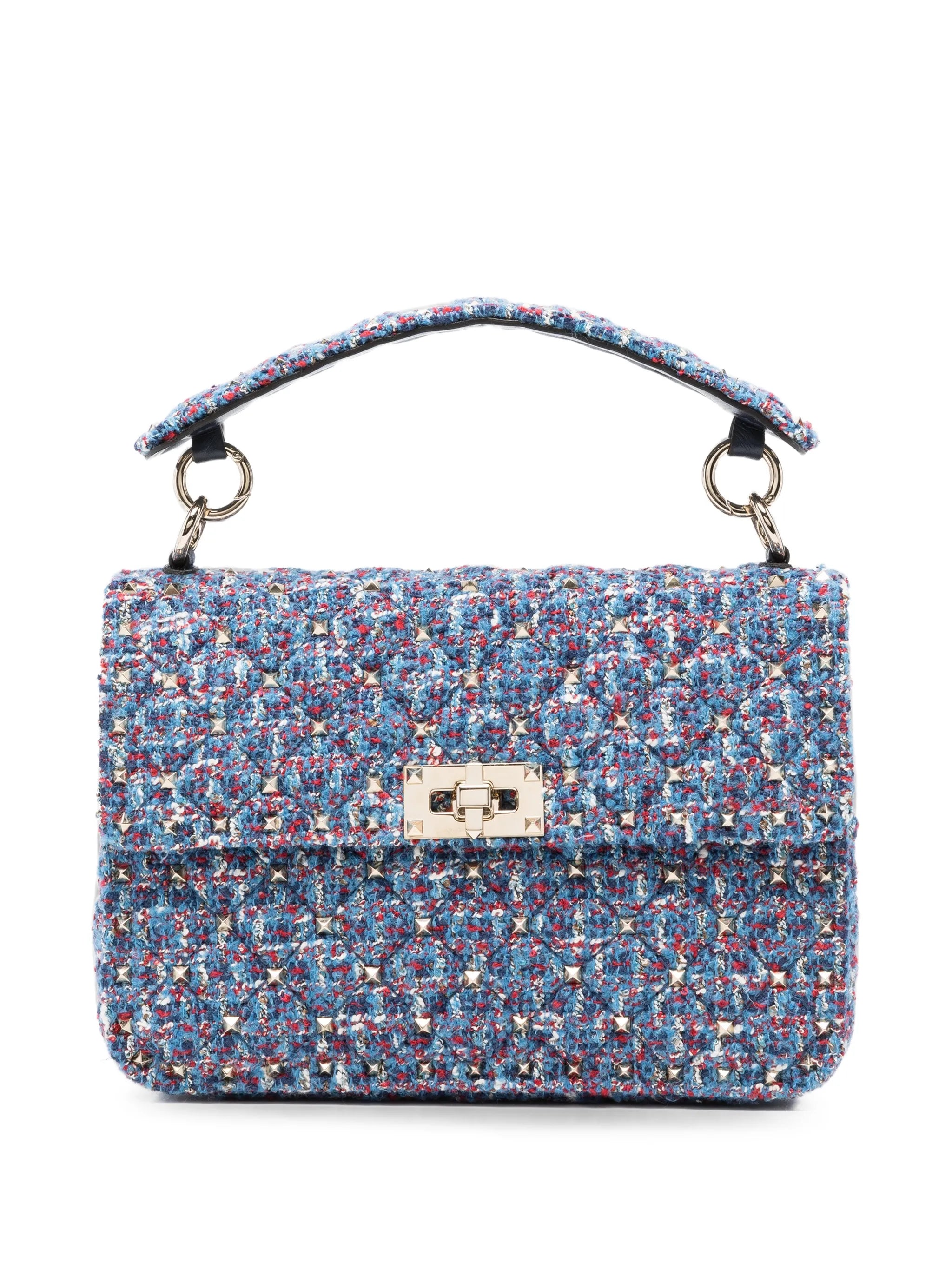 medium Rockstud tweed shoulder bag