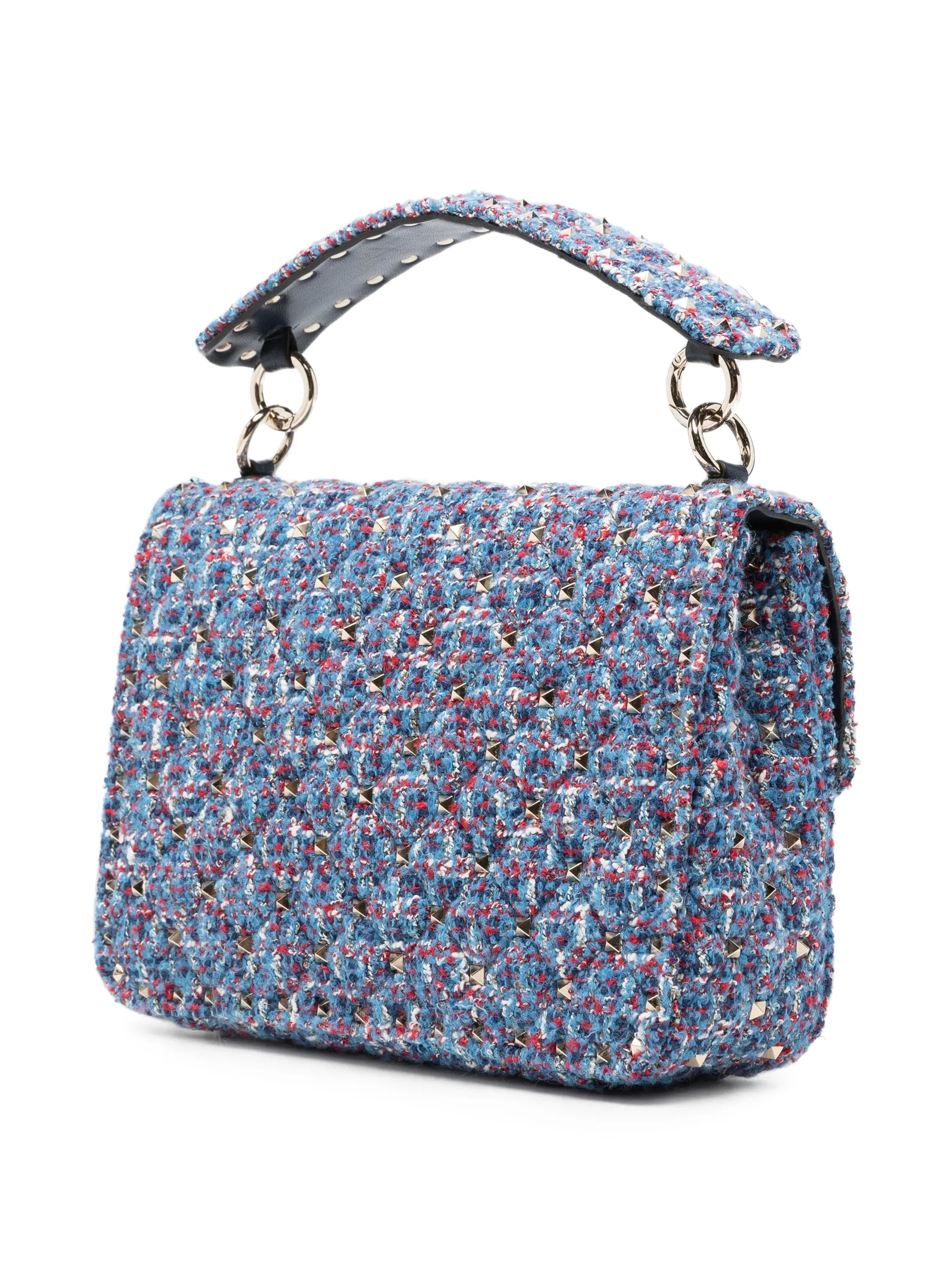 medium Rockstud tweed shoulder bag