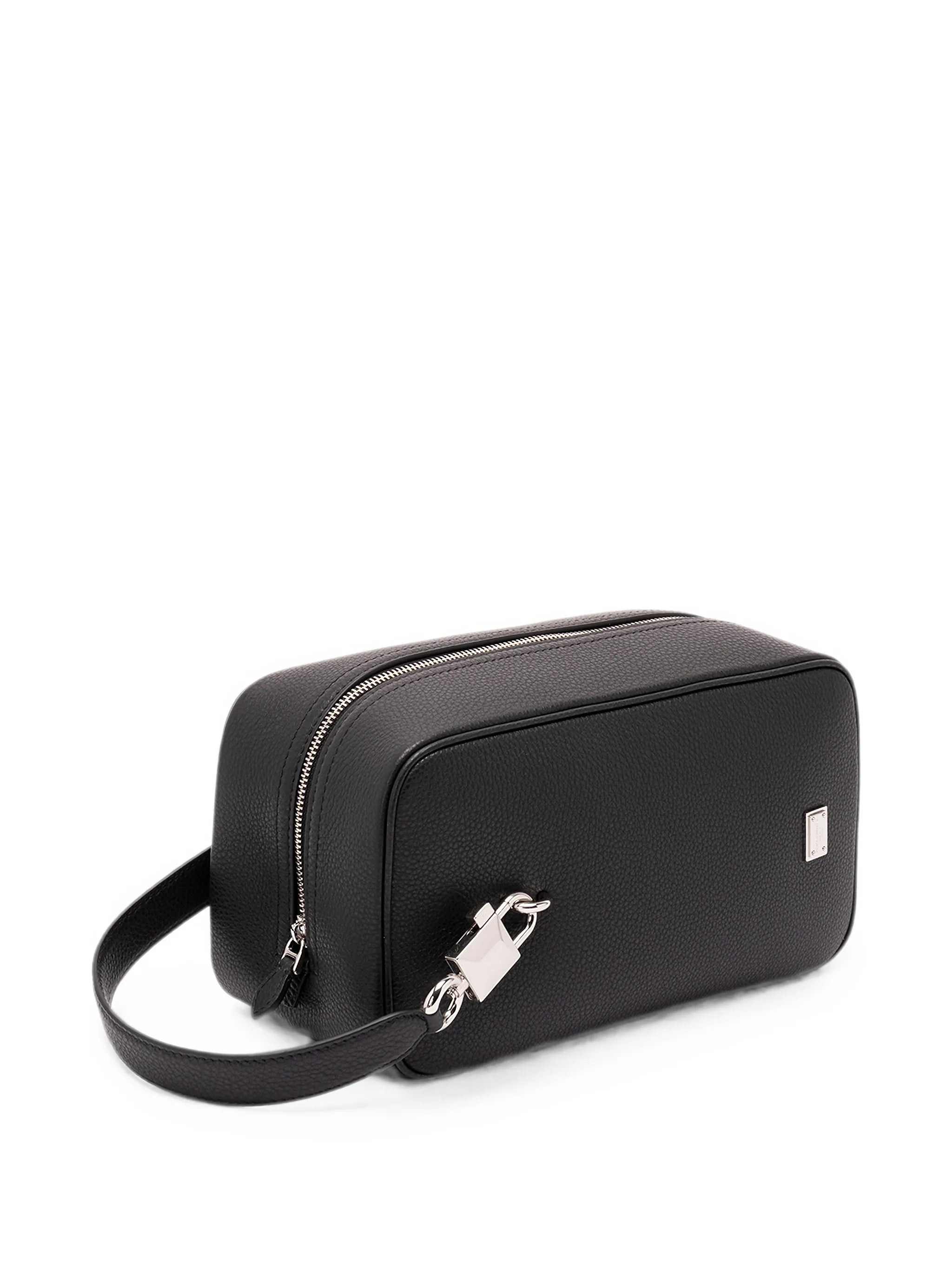 Lock handbag in calfskin