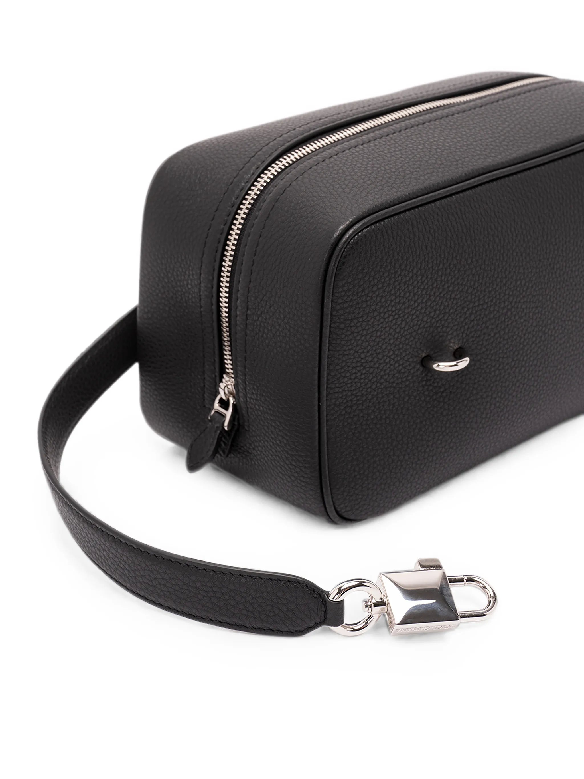 Lock handbag in calfskin