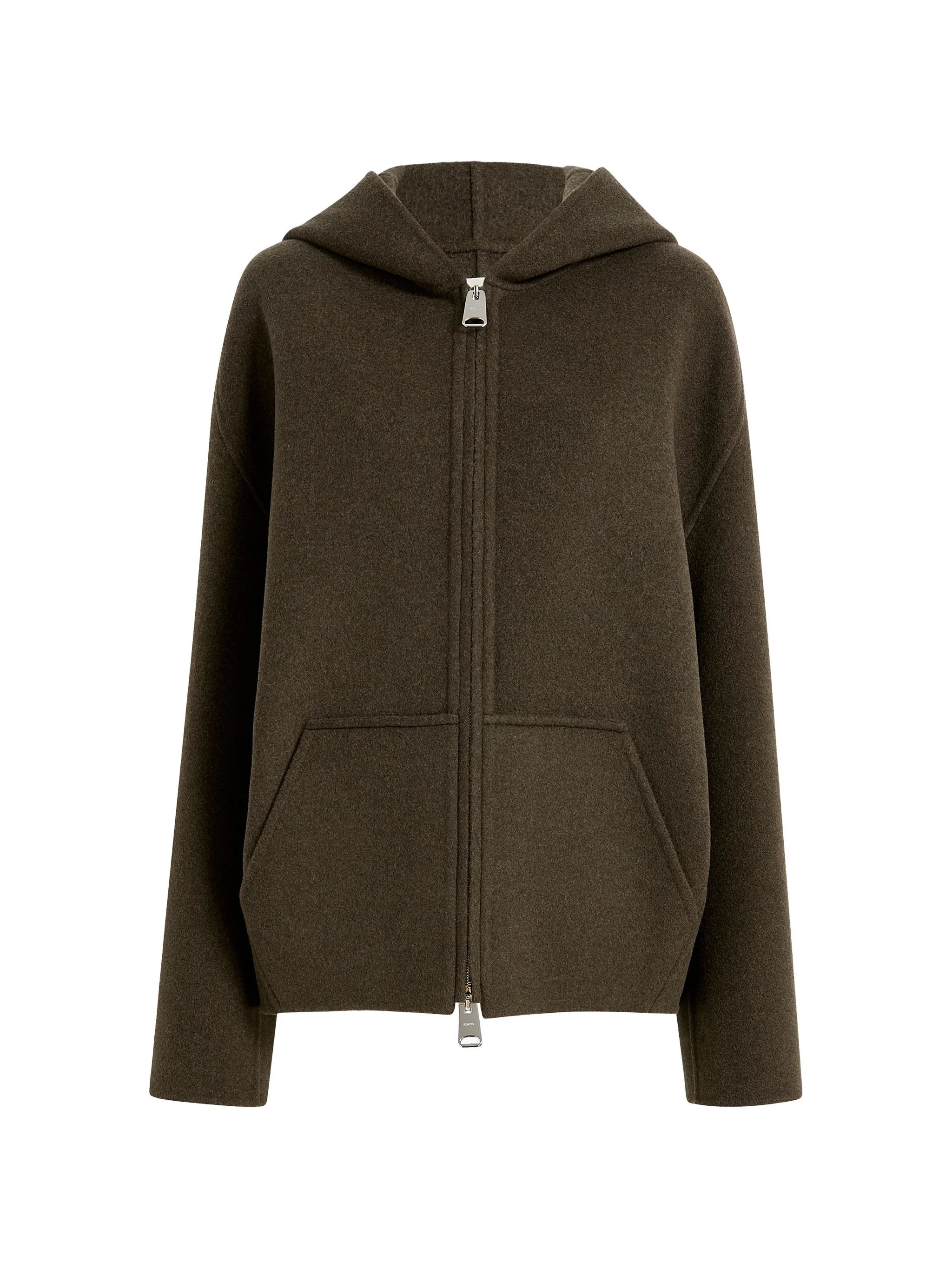 hooded wool jacket