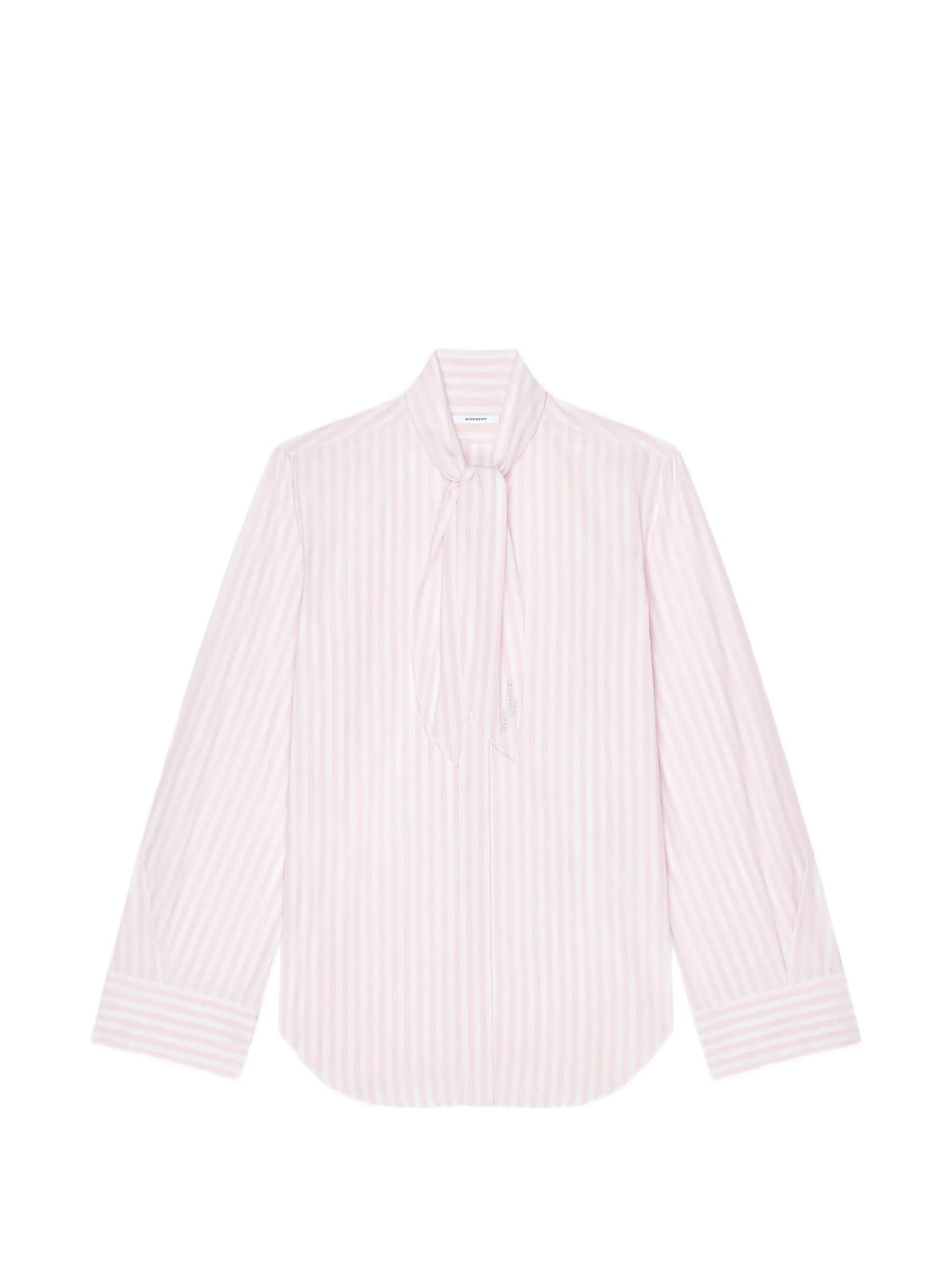 Cocoon striped pussy-bow blouse