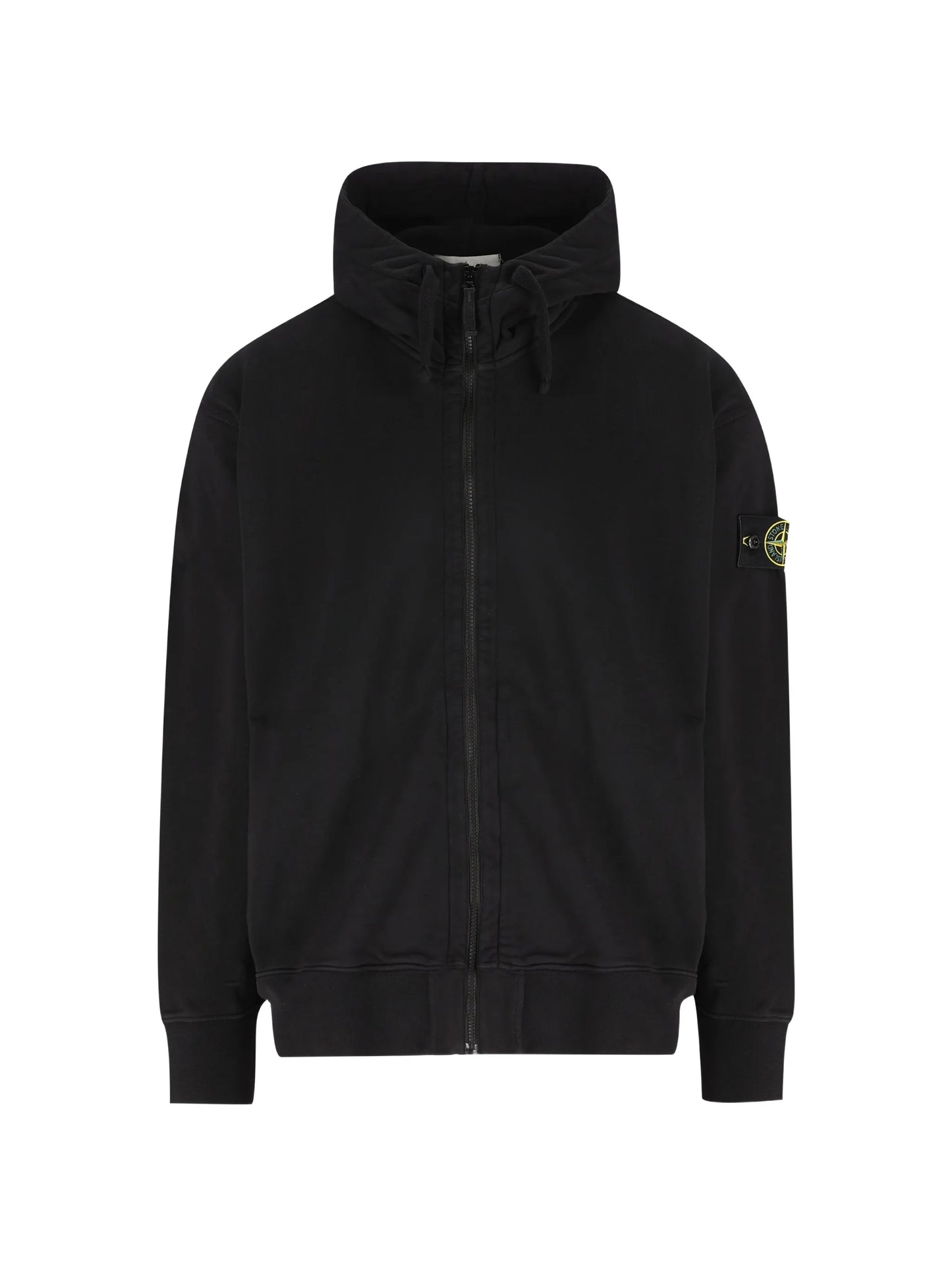 logo-patch zip-up hoodie