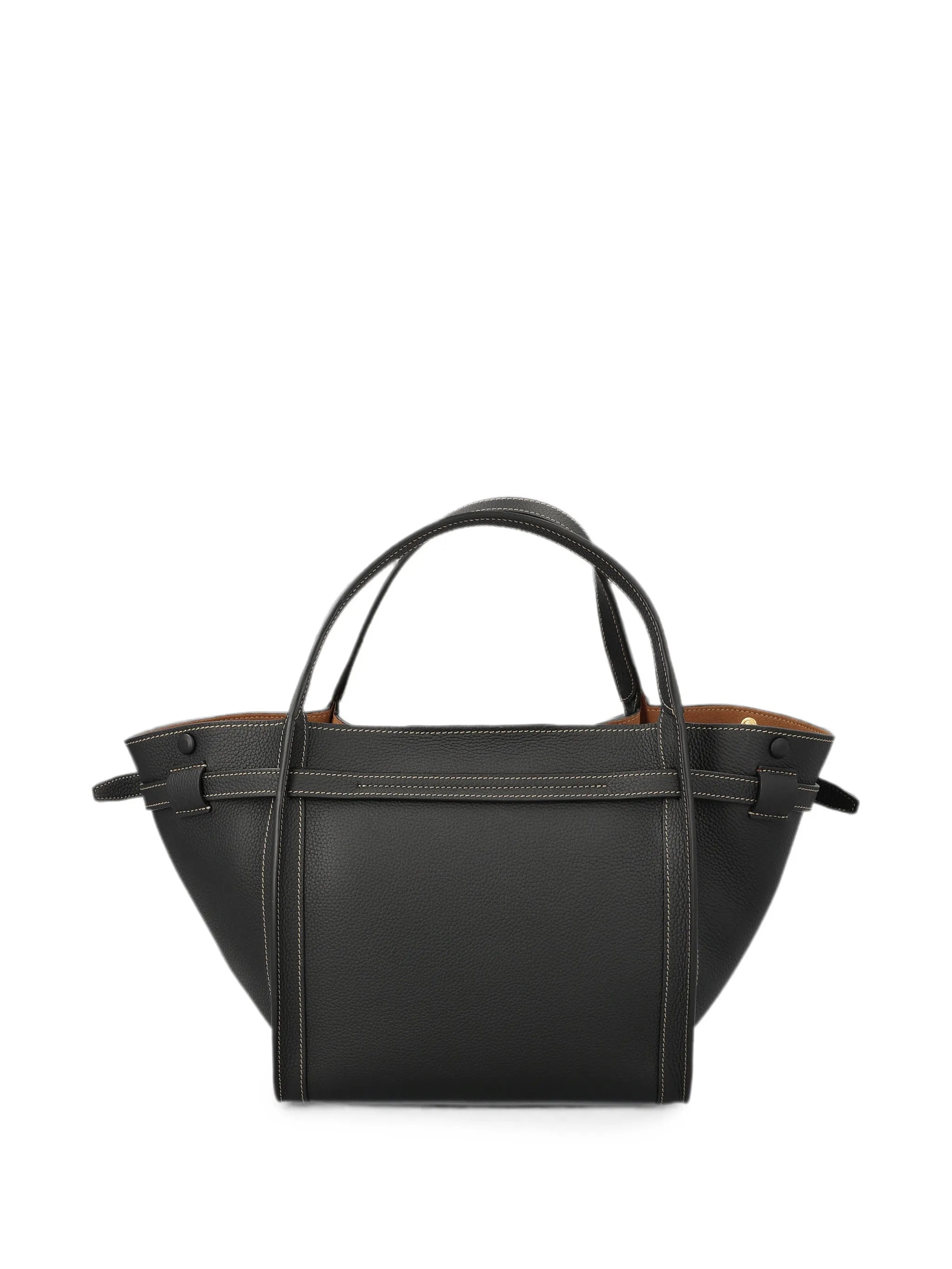 mini T Signature leather tote bag