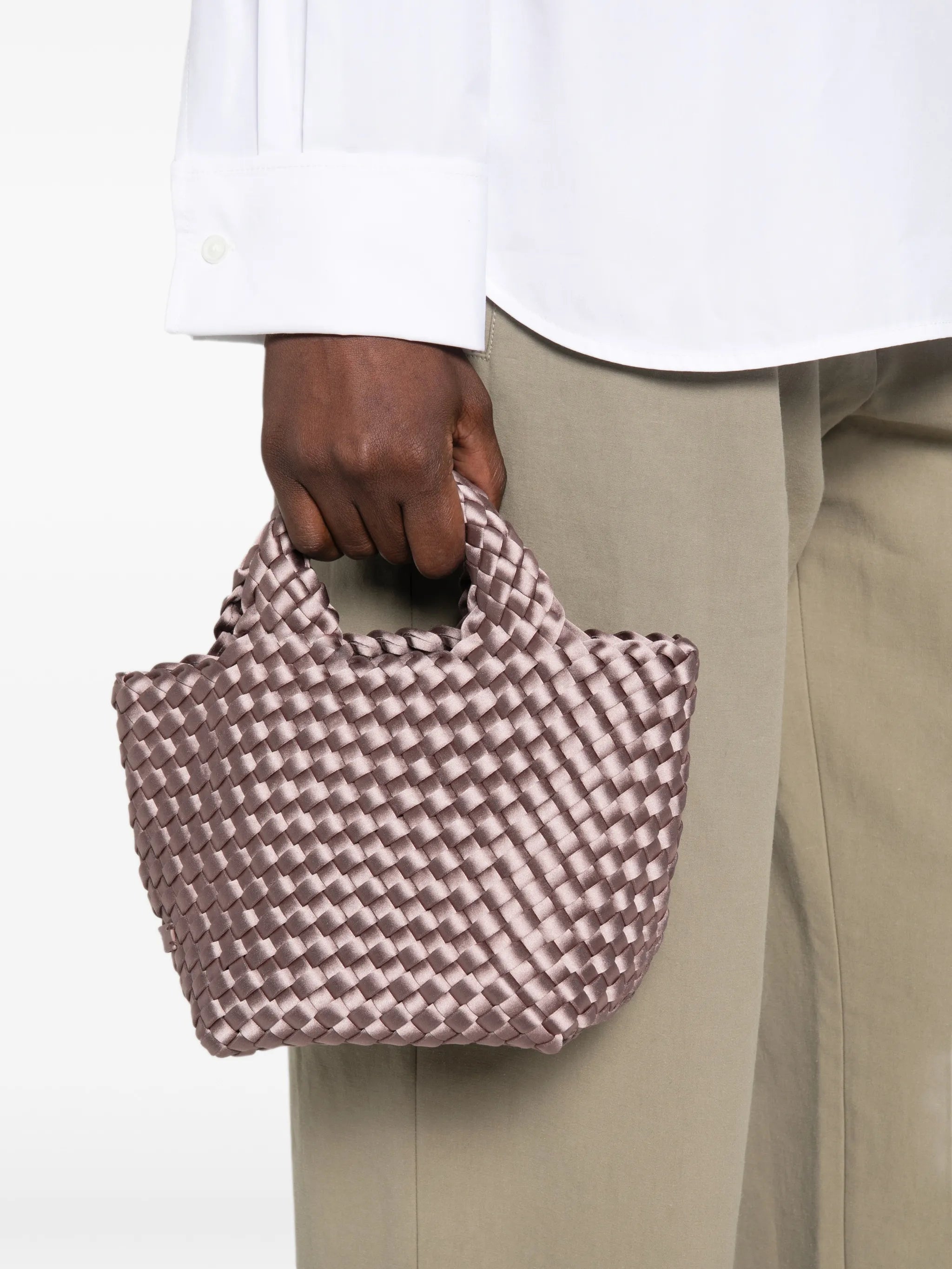 mini St. Barths satin tote bag